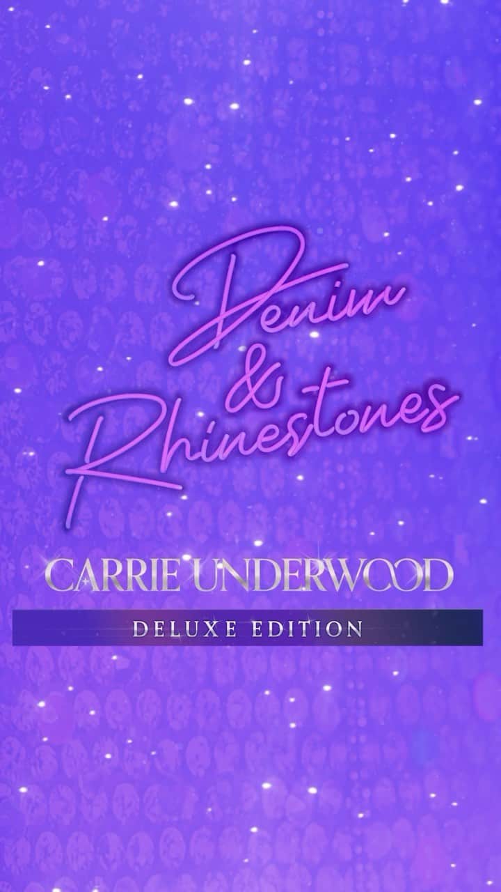 キャリー・アンダーウッドのインスタグラム：「The deluxe edition of my Denim & Rhinestones album is officially out now! Which new song is your favorite off the album? 💜💎」