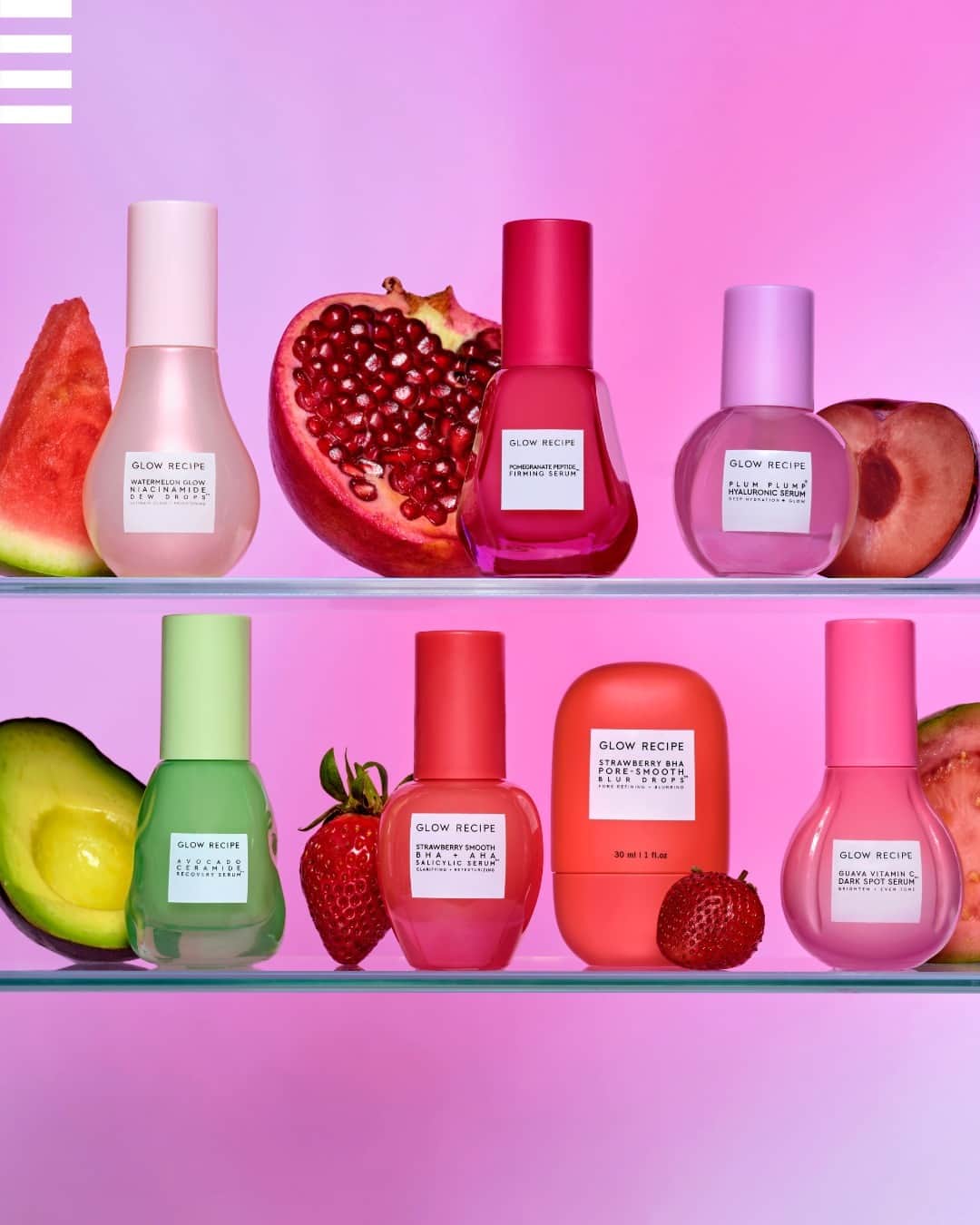 セフォラのインスタグラム：「Ils sont ENFIN dispo ! 🍉🍑🥑🍓 La gamme de soins tant attendue @glowrecipe débarque en France, uniquement chez Sephora. Retrouvez dès à présent ces best-sellers ultra vitaminés en AVANT-PREMIÈRE sur l'app. 🤗⁣ ⁣ Dites-nous quel(s) produit(s) vous avez hâte d’essayer. ⁣ ⁣ Uniquement chez Sephora.⁣ #SephoraFrance #skincare」