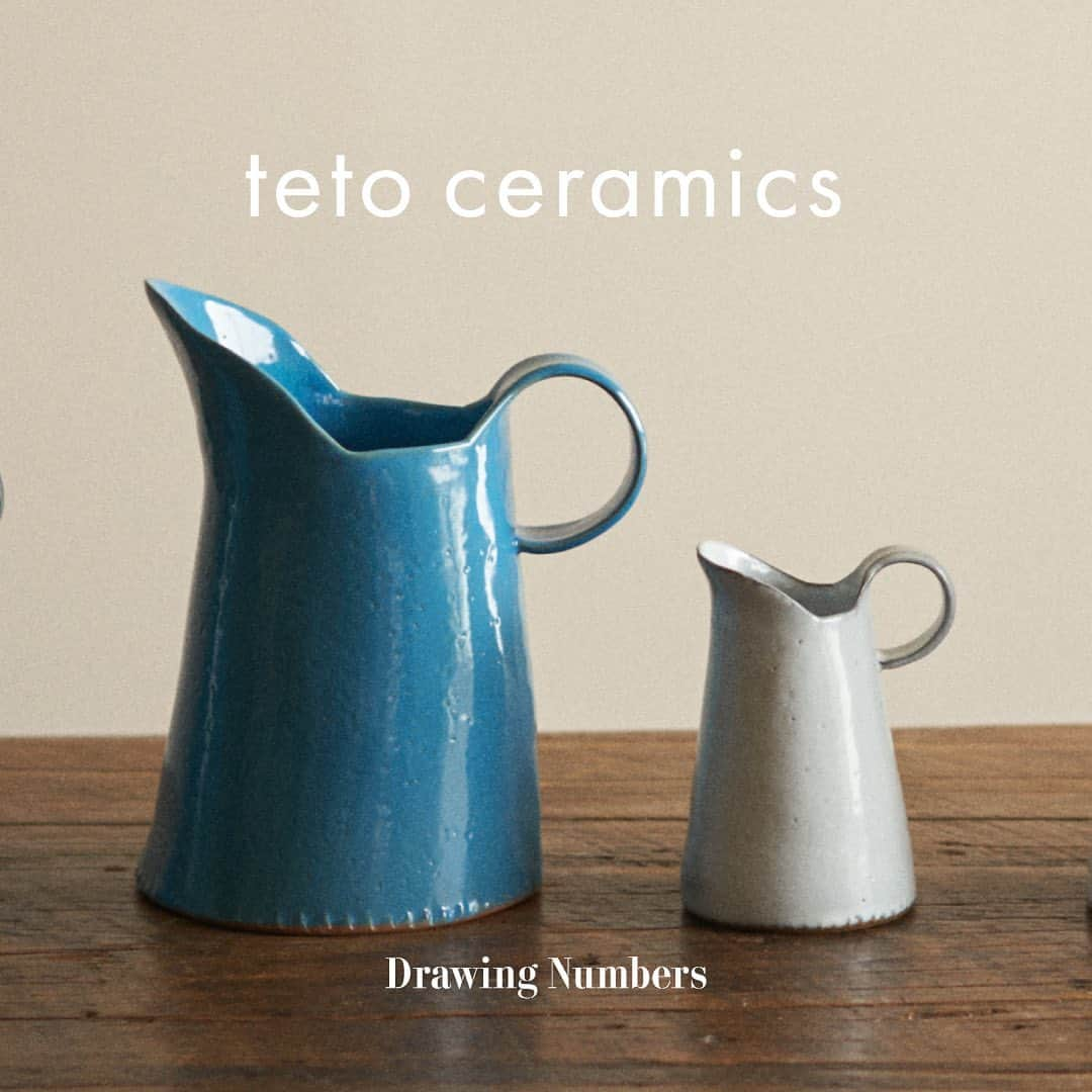 Drawing Numbersさんのインスタグラム写真 - (Drawing NumbersInstagram)「. teto ceramics exhibition  🔹横浜店：9月22日（金）～10月1日（日） 🔹新宿店：10月19日（木）～10月29日（金）  2店舗で、それぞれの日程で開催いたします。  -- 陶芸家　石井啓一氏 2004年に千葉に築窯、陶芸家に。2011年目黒にアトリエ兼陶芸教室 「teto ceramic room」オープン。 日常を彩る個性あふれる器を手がけています。 ひとつひとつ違った表情を見せてくれる器は、その温かみのある雰囲気も魅力です。 @ishii_teto_ceramics   🔹 空間の主役となるピッチャーやティータイムで使いたくなるカップ＆ソーサー。 トルコブルー、ホワイト、ピンクと、カラーも豊富の揃います。  ぜひこの機会にご覧ください。 皆様のご来店をスタッフ一同心よりお待ちしております。  #drawingnumbers #ドローイングナンバーズ  #tetoceramics #器のある暮らし #ピッチャー #カップアンドソーサー」9月22日 17時27分 - drawingnumbers