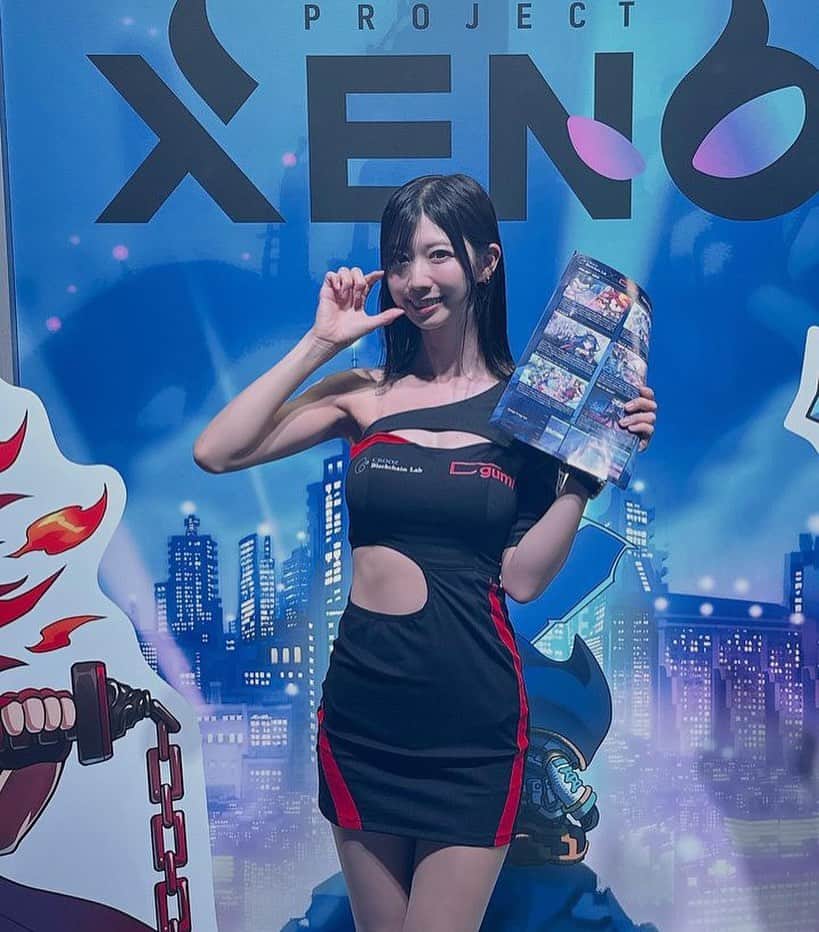 生田ちむのインスタグラム：「TGS2023の2日目ありがとうございました！ 明日からは一般dayです！ 沢山のご来場とコンテンツの試遊や撮影、ガチャ、ステージなど盛りだくさん楽しめるので4ホールでお待ちしてます🫶 tgs2023.crooz.gu3.co.jp  #TGS2023 #XENO #ファンキルオルタナ #エレストワールド #エルゴスム #ブレフロバーサス」