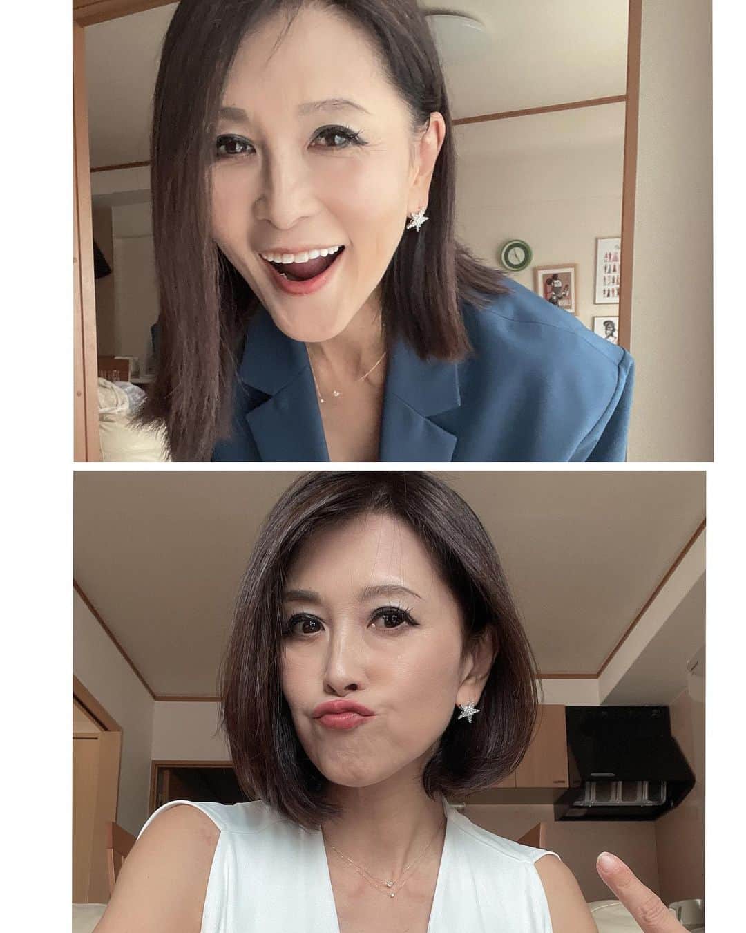 Naoko（なおこ）さんのインスタグラム写真 - (Naoko（なおこ）Instagram)「😊 😄 😆 まぁまぁ 切った  伸ばそうかな と思ったけど も一回切った  前回は カドがほしくて🤨  カクカクカク ブッツリ パッツン cool  が気分でした  丸みは絶対にヤダ！😠  が、しかし。  今回は ふんわり 柔らかい気分🧐 まるくまるく 穏やかに😄  ほんと 飽きっぽいよね😅  性格も 髪みたいに 簡単に丸くなれたら よかですなー🤣  カクカク女 身体と 髪は、 まるまるに☺️  それは それで よろしくお願いしますよ  #ショートボブ #すぐ飽きる #毎日刺激が欲しい #筋トレ女子 #フィットネス女子#フィットネス#Fitness#筋トレ女子と繋がりたい #筋トレ好き#筋トレ好きと繋がりたい#減量 #くびれ#美ボディ #アラフィフ#アラフィフコーデ#ボディメイク #50代#健康 #熊本 #kumamoto」9月22日 18時46分 - smile_naohibi
