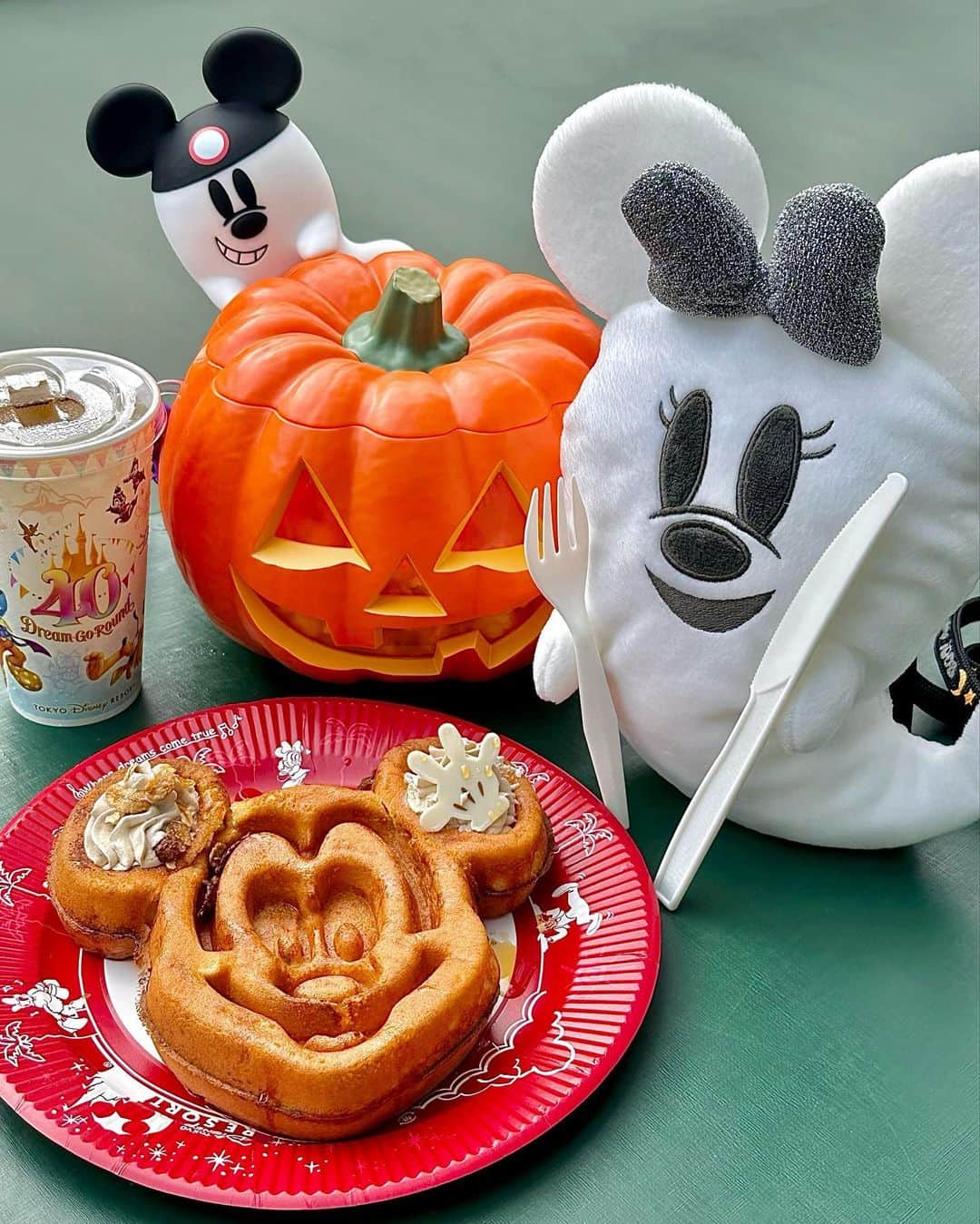 のインスタグラム：「. 🖤👻🧡😈🤍🎃💜  40周年パレードもハロウィンパレードも最高でした🥹💖  今年のディズニーハロウィン行く予定ありますか？🏰♥️ 私はもう1回行きたいくらいです😍」