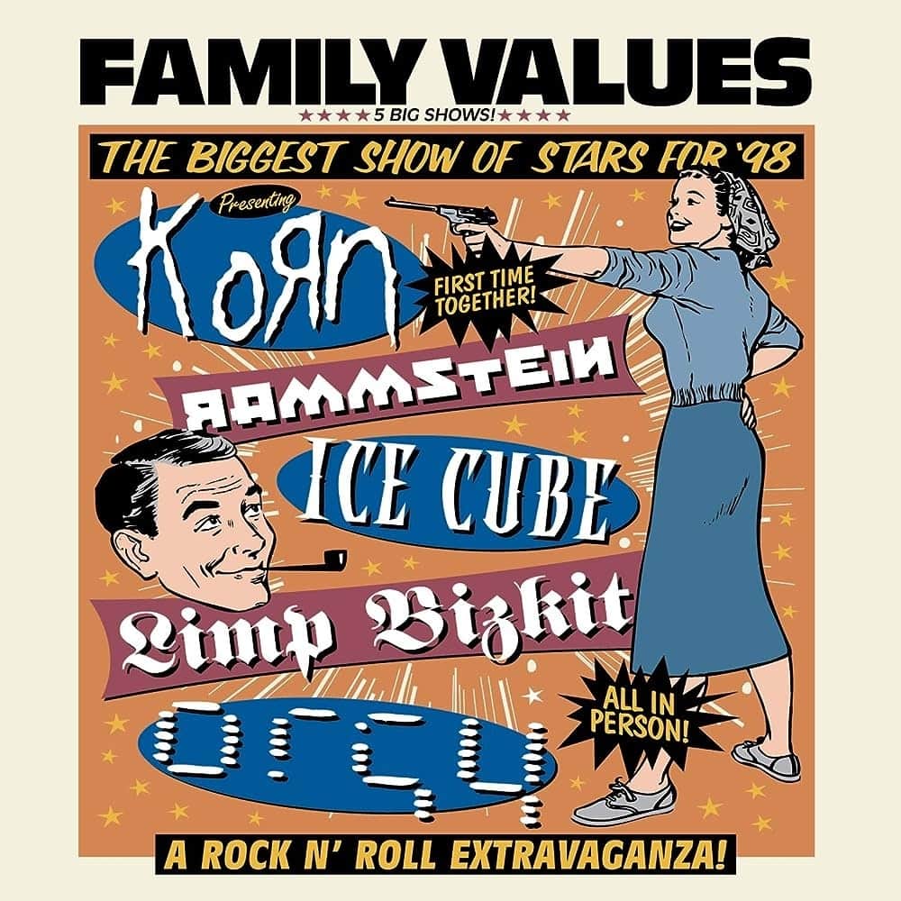 Revolverのインスタグラム：「Korn's Family Values tour turns 25 today!⁠ ⁠ The first show of the inaugural installment went down at Rochester, New York's Blue Cross Arena on September 22nd, 1998.⁠ ⁠ Roll call: Who caught this tour?」