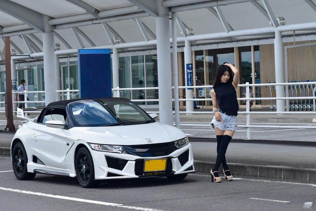 Ruriのインスタグラム：「. 📷&🏎 @nk_so_diggy_mo  . 静岡空港MT❤️ 今月もありがとう🤩✨ . . #s660 #s660女子 #エスロクガール #車好き #静岡空港 #静岡空港ミーティング #チームかつお #キャンギャル #車横モデル #モデル #cargirl #carphotography #富士山静岡空港 #airport #shizuokaairport #撮影 #撮影依頼 #撮影依頼受付中 #セクシーカーガールズ」