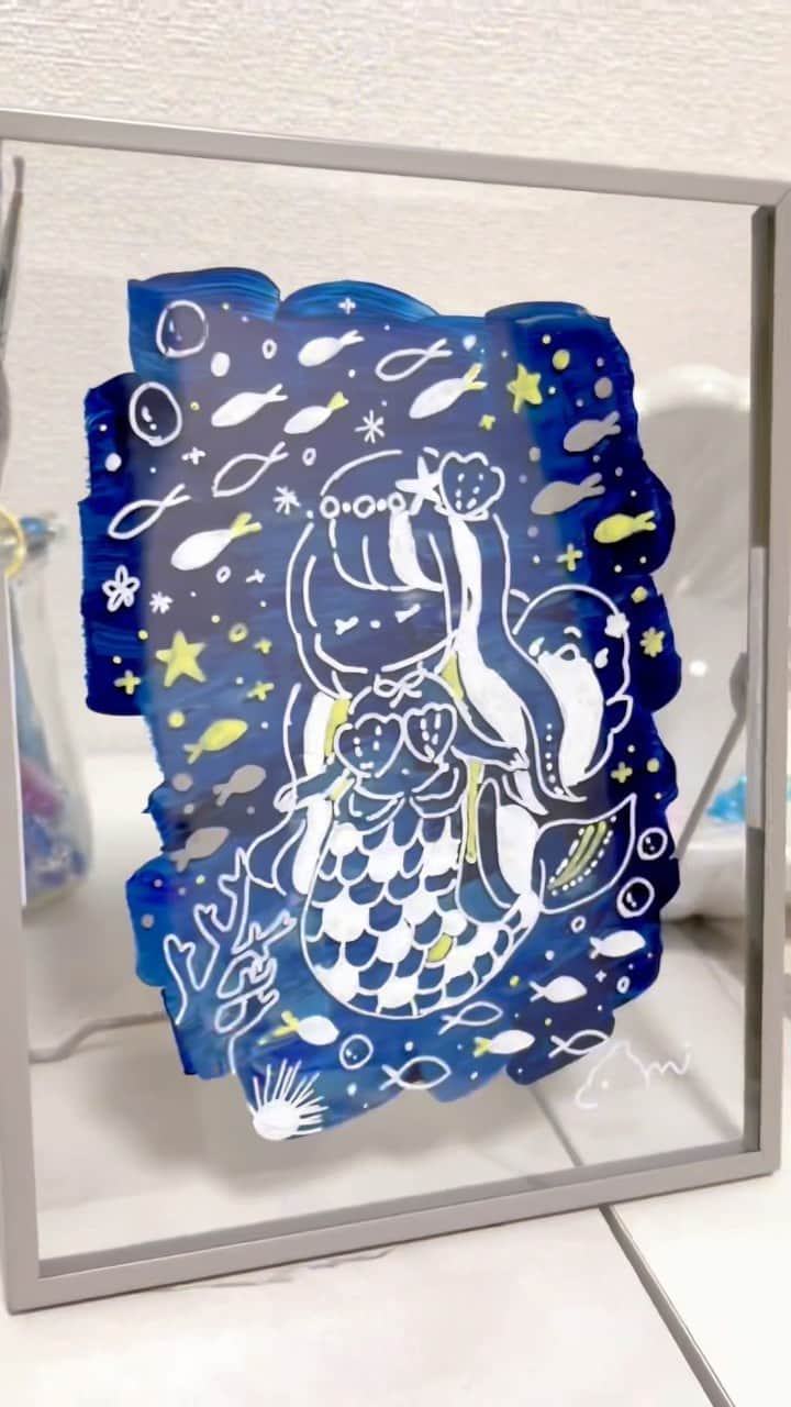 のインスタグラム：「#art #100均　#kawaii #インテリア　#お絵描き」