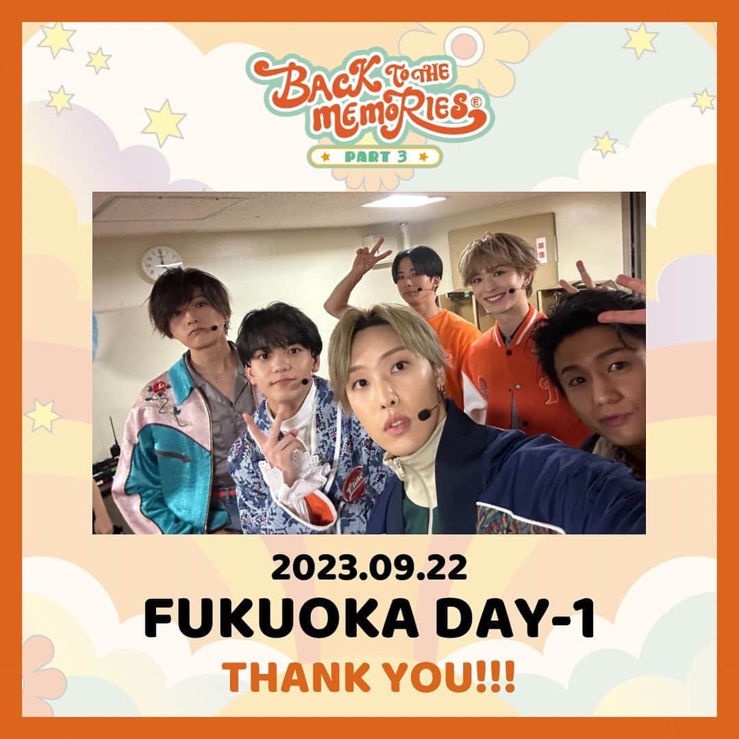 FANTASTICS from EXILE TRIBEのインスタグラム：「. BACK TO THE MEMORIES PART3  FUKUOKA DAY-1🎪  #FANTASTICS  #FANTASTIC6 #BTTM」