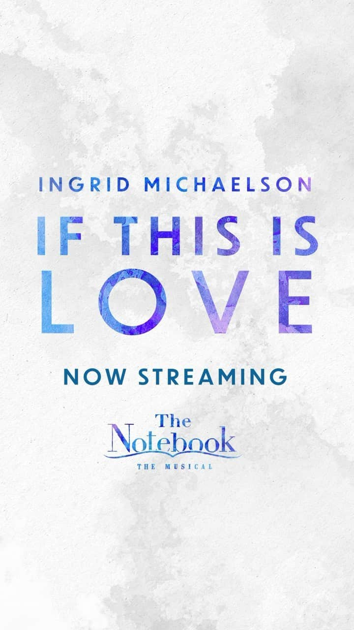 イングリッド・マイケルソンのインスタグラム：「I’m excited to be releasing “If This Is Love” from my upcoming musical The Notebook! The song has evolved over the years and this is the original version. It’s slightly different from what you will hear on stage, but I love that this very first incarnation exists for you all to listen to! #NotebookMusical」