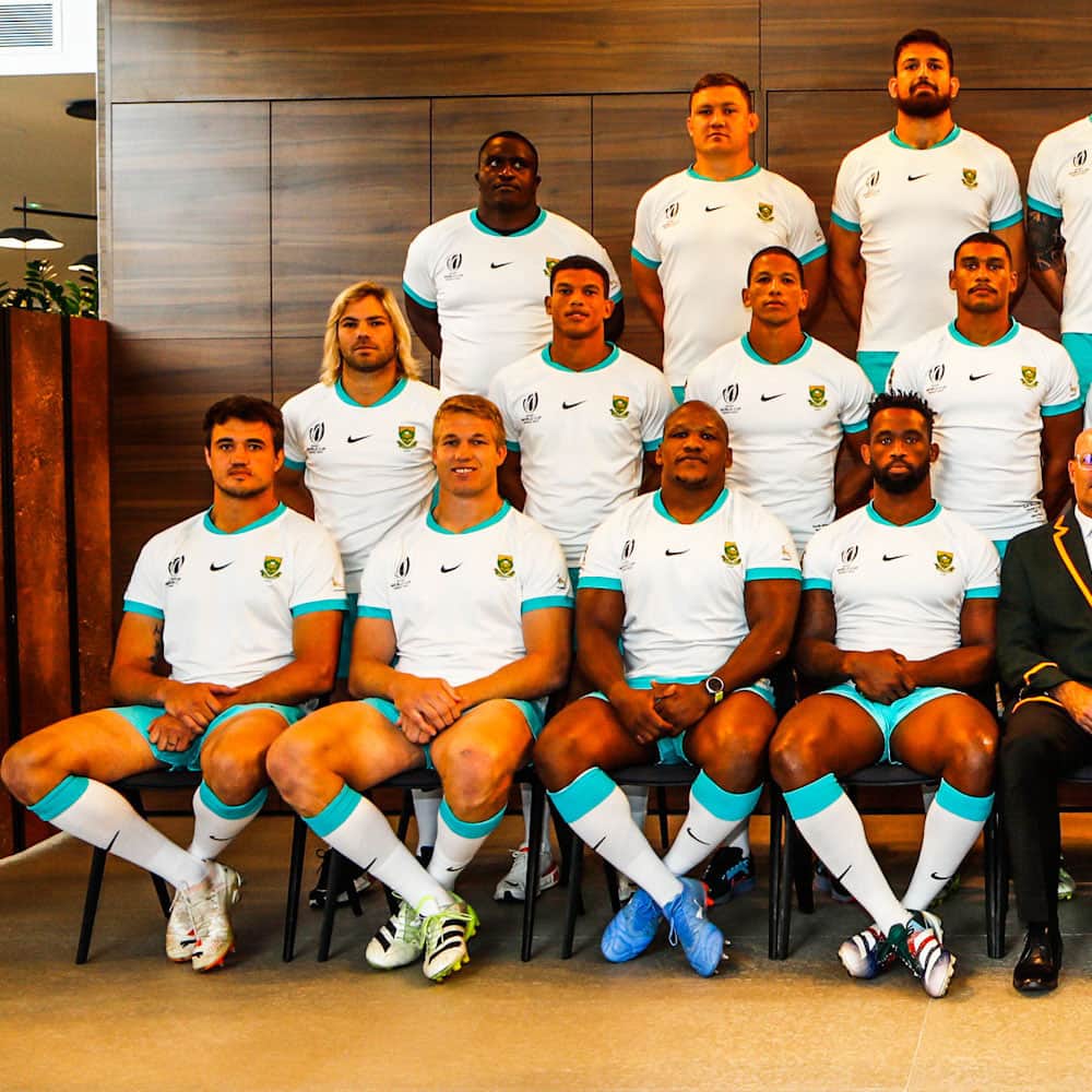 のインスタグラム：「The #Springboks team for tomorrow's crunch #RWC2023 Pool B clash with Ireland in Paris 🇿🇦 #StrongerTogether」
