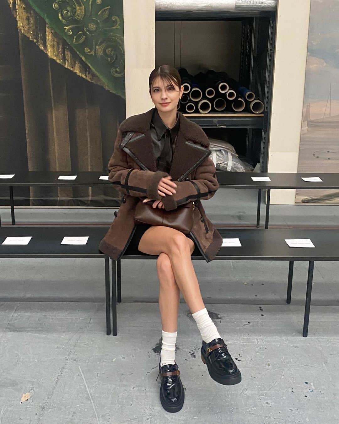 マギーのインスタグラム：「🤎❤️🤎❤️🤎  @tods」