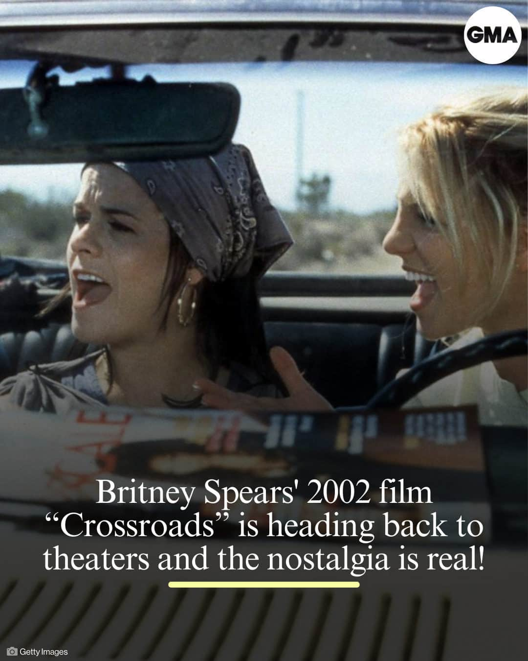 Good Morning Americaさんのインスタグラム写真 - (Good Morning AmericaInstagram)「It's 2002 all over again, because the Britney Spears-starring film #Crossroads is headed back to theaters! 🚘  The film will release on the big screen Oct. 23 and Oct. 25 for a special global fan event in support of Spears' forthcoming memoir "The Woman in Me," which hits bookshelves Oct. 24, Trafalgar Releasing, Sony Music Entertainment and RCA Records announced.  Grab your tickets at the link in bio!」9月23日 1時02分 - goodmorningamerica