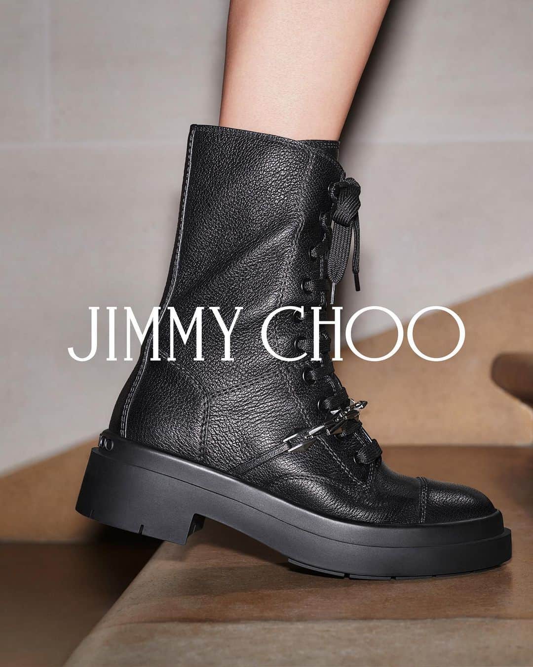 Jimmy Chooのインスタグラム：「Introducing Nari - this elevated combat boot makes a statement for Autumn 2023. #JimmyChoo」
