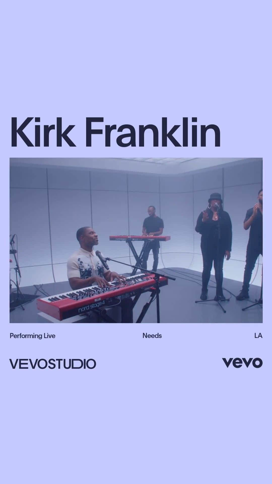 Vevoのインスタグラム：「There's a reason @KirkFranklin put his whole heart into this studio performance of "Needs" - the gospel singer's 13th studio album 'Father's Day' processes reuniting with his biological dad after decades apart. Give it a watch now.  ⠀⠀⠀⠀⠀⠀⠀⠀⠀ ▶️ [Link in bio]」