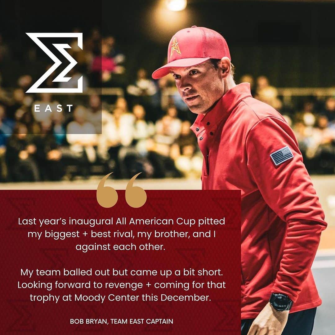 ブライアン兄弟のインスタグラム：「Mood : 👀 on 🏆  #allamericantenniscup #teameast #eastvswest #brothervsbrother #tennis #usatennis #menstennis #tennistournament #moodycenteratx #moodycenter #austintx #atx」