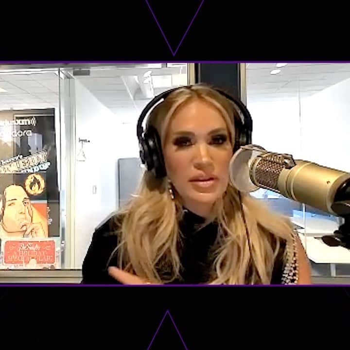 キャリー・アンダーウッドのインスタグラム：「ICYMI: Watch Carrie’s interview with @codyalan on @sxmthehighway in the @siriusxm app! #DenimAndRhinestones #Deluxe Edition💜💎 -TeamCU」