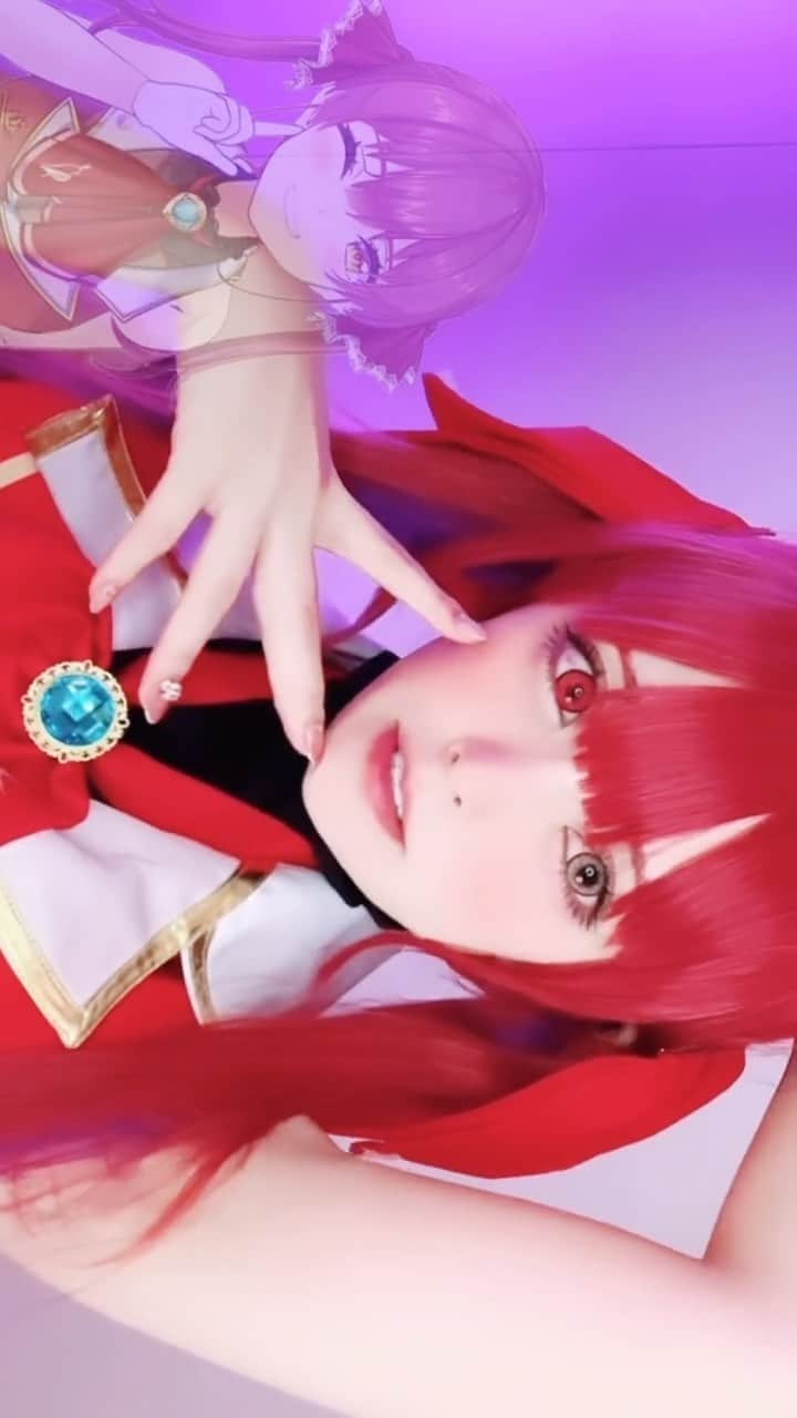 雪森れいらのインスタグラム：「【宝鐘マリン🏴‍☠️cosplay】 ホロライブのマリン船長17才。」