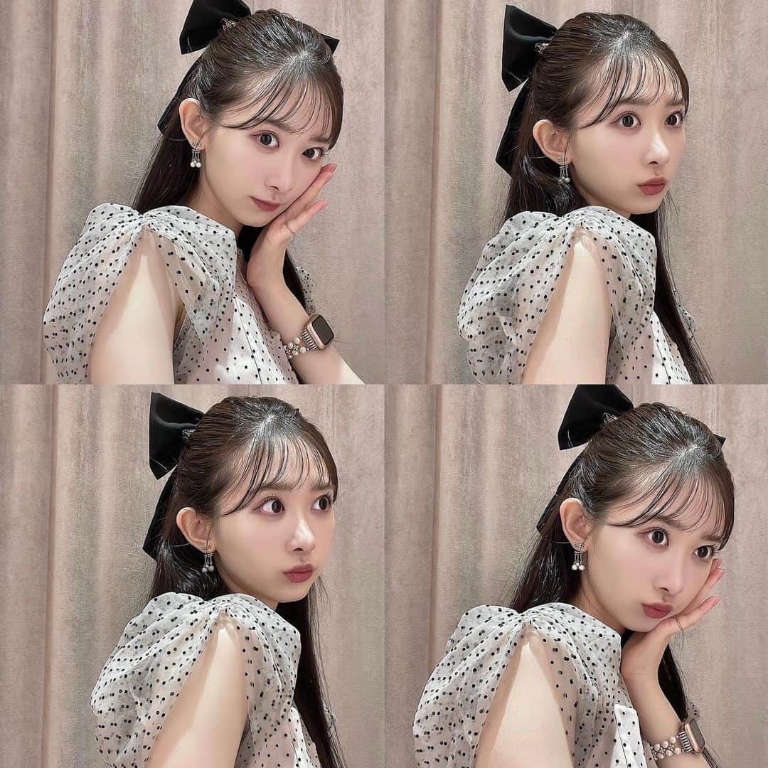 のインスタグラム：「お気に入りピアス🤍  #eimyistoire #eimy #ハーフアップ #バレッタ」