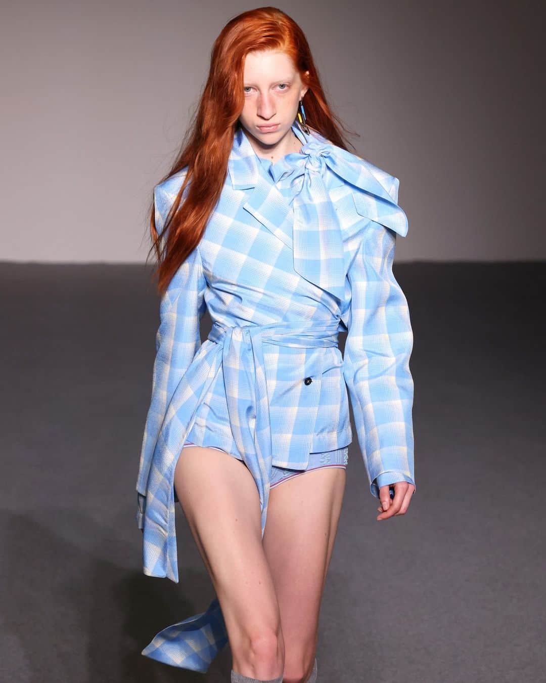 Fashion Weekさんのインスタグラム写真 - (Fashion WeekInstagram)「Spring is in full swing with #MSGM #SS24. Pretty pastels and plaids set the backdrop for playtful pleats, bubble skirts, embellishments, and textures. In true MSGM fashion, the collection encourages expression and personal style.」9月23日 7時50分 - fashionweek