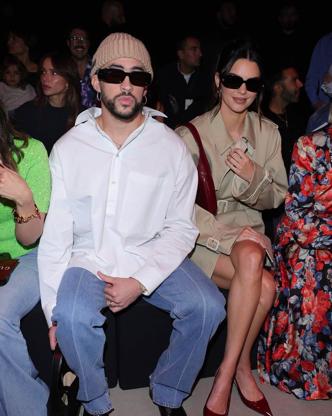 Fashion Weekのインスタグラム：「Guests of #Gucci. #KendallJenner, #BadBunny, #Wizkid, #ChloeBailey and more sat front row at Gucci's SS24 show in Milan.」