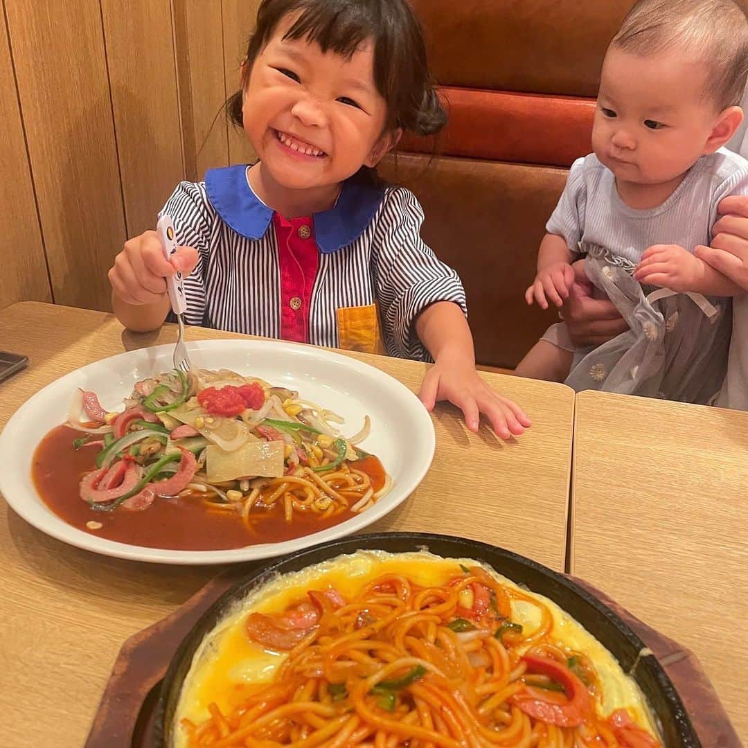 村方乃々佳のインスタグラム：「あんかけスパゲッティ🍝 ひーちゃんも食べようね💓  #村方乃々佳 #ののちゃん #ののかちゃん #ののちゃんねる #nonokamurakata #노노카 #NONOCHAN #名古屋グルメ #あんかけスパ」