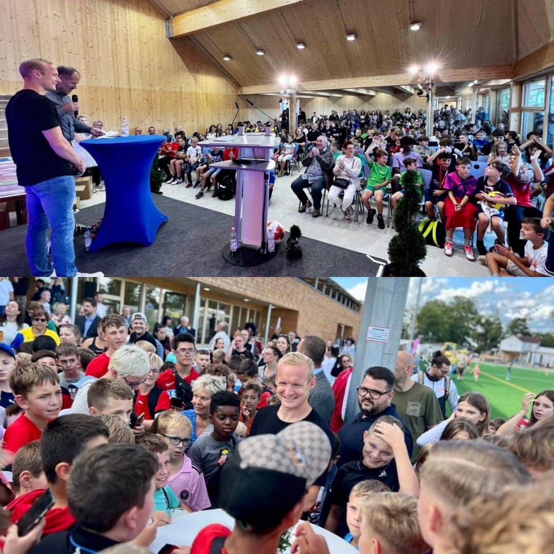 セバスティアン・ローデのインスタグラム：「Unterwegs in der Region. Anlässlich der  Eröffnung war ich gestern zu Besuch im Bildungs- und Sportcampus in Bürstadt.」