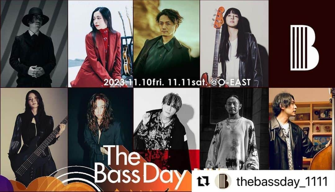 TOKIEのインスタグラム：「11/11は4年ぶりのBASS DAY LIVEです。 ベーシストでなくても楽しんでもらえたらいいなー。  #Repost @thebassday_1111 with @use.repost ・・・ 4年ぶりに帰ってくる❗️❗️ベーシストたちによる音楽の祝宴「THE BASS DAY LIVE 2023」 2DAYS開催決定🎉🎉🎉  「THE BASS DAY LIVE」が、初の２DAYS開催へと拡大して帰ってきます！！ 今回も音楽シーンを支える注目のベーシストが集結！  出演ベーシストは、  １１月１０日に、草刈愛美（サカナクション）／武田祐介（RADWIMPS）／須長和広／井上幹（WONK）／秋田ゴールドマン（SOIL&"PIMP"SESSIONS）  １１月１１日に、あきらかにあきら（THE ORAL CIGARETTES）／高木祥太（BREIMEN）／TOKIE／MISA（BAND-MAID）  第一線で活躍するベーシストたちがそれぞれ自由なスタイルでステージをプロデュース。信頼するミューシャンたちを迎えて繰り広げる貴重なコラボレーションをはじめ、体中で浴びる重低音のグルーヴは THE BASS DAY LIVE でしか味わえない至高の音楽体験です。 音楽の真髄に浸る 2DAYS！ベーシストたちによる予測不可能なグルーヴ・ナイトにぜひ足を運んでください。  -------------   開催概要 ------------- 日時：  2023 年 11 月 10 日（金） 開場 18:00 開演 19:00 11 月 11 日（土） 開場 16:30 開演 17:30  会場：  Spotify O-EAST (https://shibuya-o.com/east/)  出演ベーシスト： 【１１月１０日（金）】 #草刈愛美 （ #サカナクション ） #武田祐介 （ #RADWIMPS ） #須長和広  #井上幹( #WONK ) #秋田ゴールドマン ( #SOILandPIMPSESSIONS )  【１１月１１日（土）】  #あきらかにあきら ( #THEORALCIGARETTES ) #高木祥太 ( #BREIMEN ) #TOKIE  #MISA ( #BANDMAID )  ※ゲストミュージシャンは後日発表  MC： #クリスペプラー （両日）   料金：  ＊2 日間通し券（1F 立見) 15,000 円（税込/入場時ドリンク代各日¥600 別途必要） ＊１F 立見 7,700 円（税込/入場時ドリンク代¥600 別途必要） ＊1F 立見（学割） 5,500 円（税込/入場時ドリンク代¥600 別途必要） ＊2F 指定席 9,900 円（税込/入場時ドリンク代¥600 別途必要）  ------------- チケット発売 ------------- ・9 月 10 日（日）13:00～9 月 15 日（金）23:59  J-me 先行予約 ※先着順受付 【受付 URL】https://www.j-wave.co.jp/topics/entry_basslive23/  ・9 月 16 日(土)13:00～9 月 21 日(木)23:59  プレイガイド最速先行 ※抽選 【受付 URL】https://eplus.jp/thebassdaylive2023/  ・プレオーダー受付 ※抽選  ★一般チケット発売日 2023 年 10 月 7 日（土） 10:00～  詳細はベースの日HPをチェックしてください💁🏻‍♀️ bass1111.com   #THEBASSDAYLIVE2023 #ベースの日」