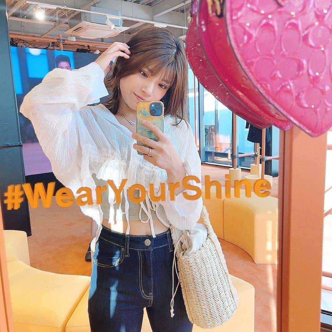 福山あさきのインスタグラム：「コーチWear Your Shineポップアップ ストア🛍️✨️  #pr  #コーチシャイン #WearYourShine #CoachJapan #COACH #コーチ #バッグ  #原宿」