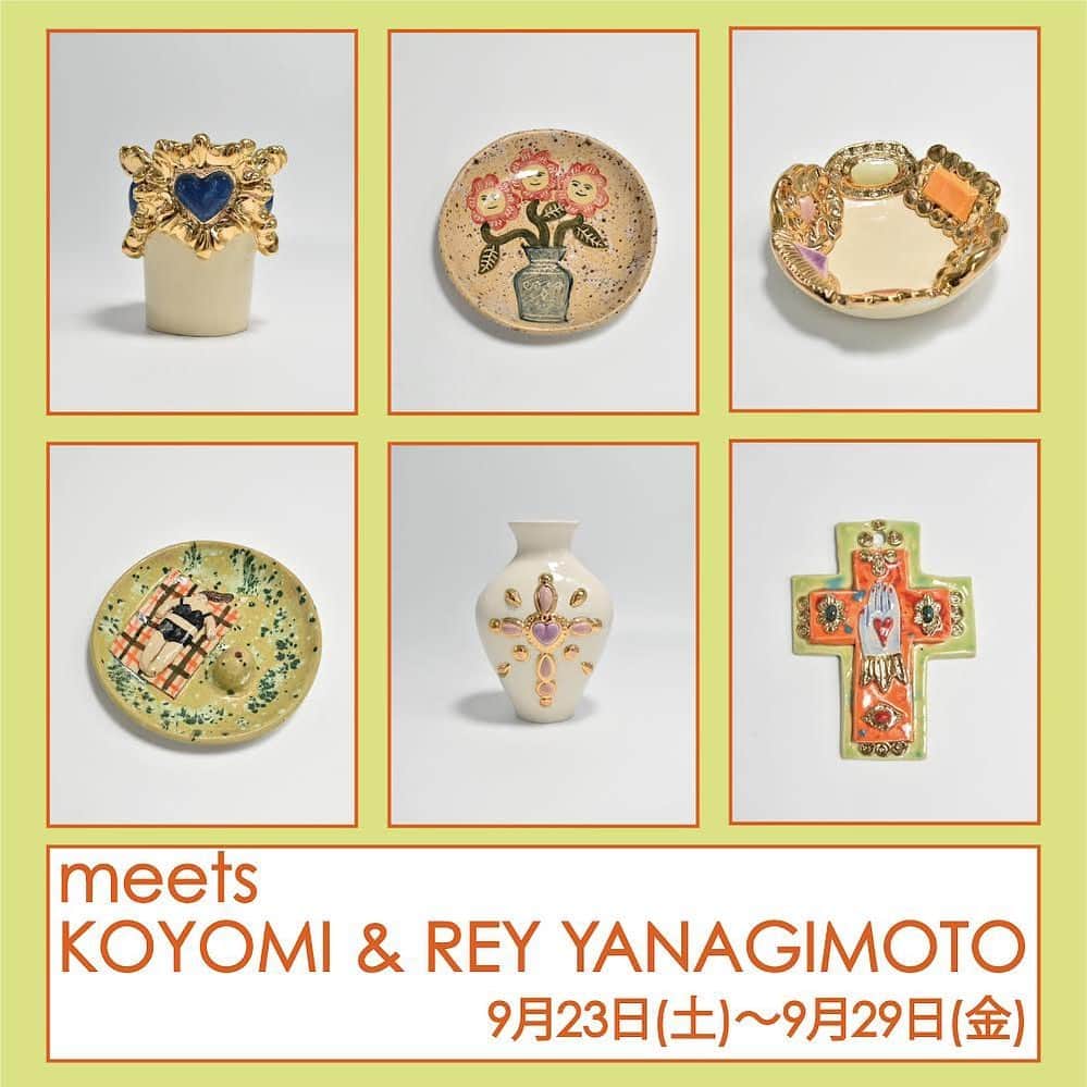 シアタープロダクツのインスタグラム：「“meets KOYOMI & REY YANAGIMOTO”   姉妹でセラミックアーティストとして活動しているKoyomi Yanagimotoさん＆Rey Yanagimotoさんのポップアップ第2弾！！   KOYOMIさんとREYさんの日常を彩る花瓶、小皿、ペン立て、お香立てなどの作品を販売します。   前回初日でほとんど売り切れてしまった為、ご覧いただけなかった方もいるかと思います。　  少しでも多くの作品をご紹介したいと思っておりますが、数には限りがありすべて1点物となりますので、どうぞお早めにご覧ください。  #theatreproducts  #シアタープロダクツ」