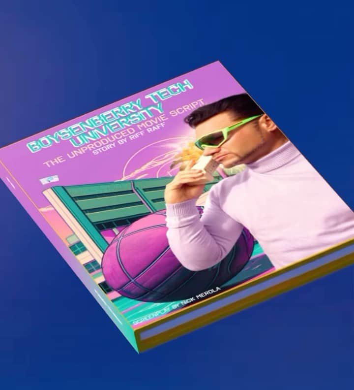Riff Raffのインスタグラム：「BOYSENBERRY TECH UNiVERSiTY … THE BOOK   ….the year is 1987 …. “The smell of concession stand popcorn & jalapeño slices smeared under bleachers as rubber sneakers squeak on the yellowish hard wood floors.  Applewood cedar oak scented fire logs burn smoke of the school’s chimney winds gusts thru the cracks, rattling the metal ball bearings of the auxiliary basketball gym doors…   (Camera 4 pans) A worn red truck pulls up to the side of the gymnasium.  Dirt kicks up from the unfinished pavement.   This school does not look like much.  A banner hangs off the side of the building:  BOYSENBERRY TECH UNiVERSiTY  SCHOOL BASKETBALL GYM  - as the translucent blue hue clouds quickly pass the moon lit sky of night   (outside camera 4 pan to inside to camera 5)  Inside — the stadium is ELECTRIC! Crowds cheer wildly! Foam fingers reading “we’re number 2” are held up. Nachos and soda flies into the air. 10 men in short shorts run across the screen. On the sidelines stands — a man dressed in full women’s sports coat, suit skirt, basketball shoes and a blonde wig, chewing WAY too much bubble gum — it’s ……. COACH CARLSON!  A whistle is blown.  COACH CARLSON: “Now you listen to me, this game is EVERYTING to me. You hear me. EVERYTHING. If I could reach inside all of each of you and control you like wooden puppets, I would. So you listen word for word exactly to what I say, when I say it and we. will. win. Are we clear? Spit fills up the lens as he yells.  The rest of the team are young guys — they look horrified and... way too young to be in college.  TEAM: “Yes coach Carlson” the boys are unsure   COACH CARLSON: “This is MY moment, and if you’s guys f*uck this up for me, I can promise you boys I will ………….”  WANT TO READ WHAT HAPPENS NEXT ?…..   GET MY NEW Action Comedy Movie Script BOOK AT 📚PlanetRiffRaff.com📚Link📚in📚Bio📚」