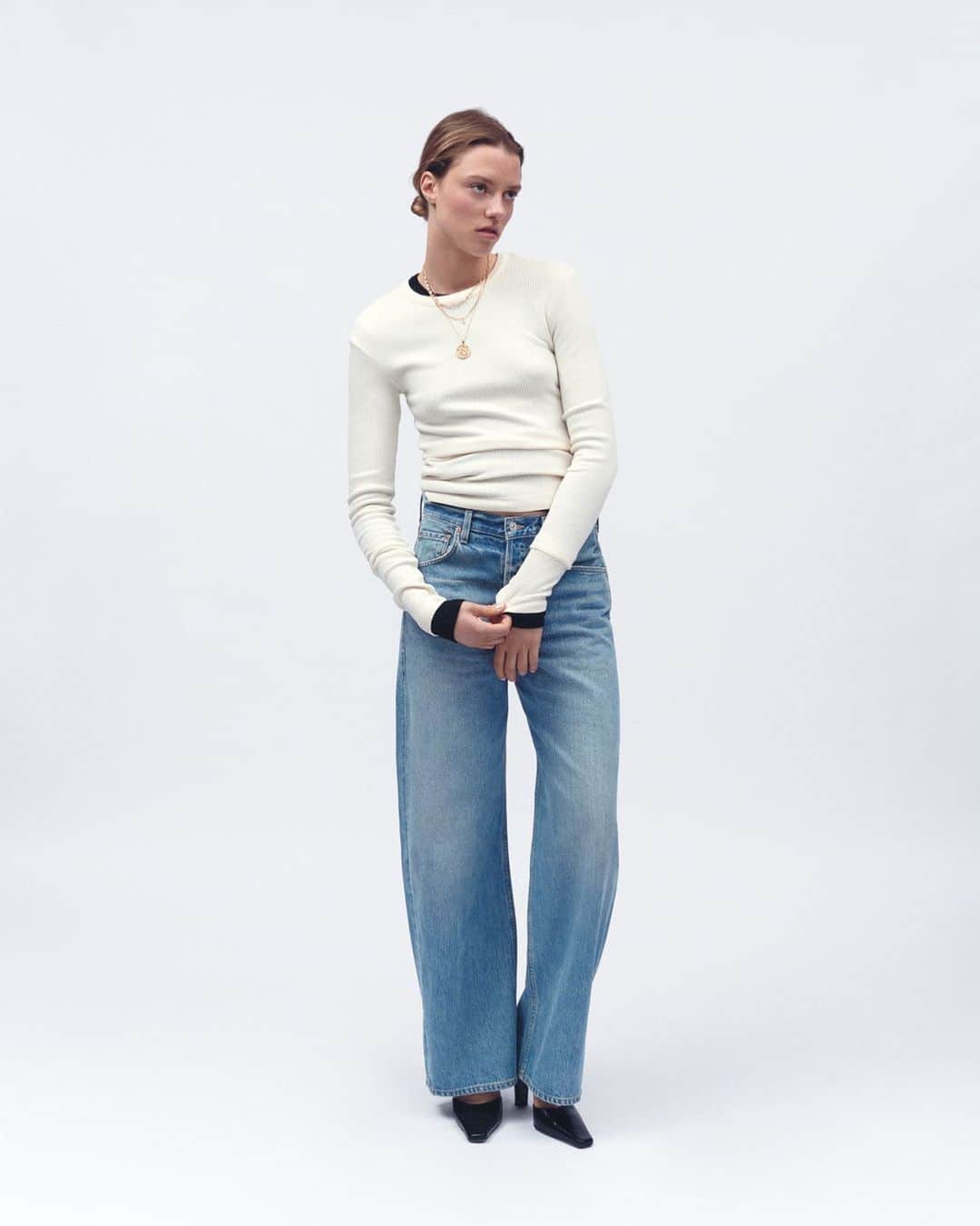 のインスタグラム：「"The wide-leg jean is this season’s must have shape" - @netaporter  ⠀⠀⠀⠀⠀⠀⠀⠀⠀ The Ayla Jean for @portermagazine」