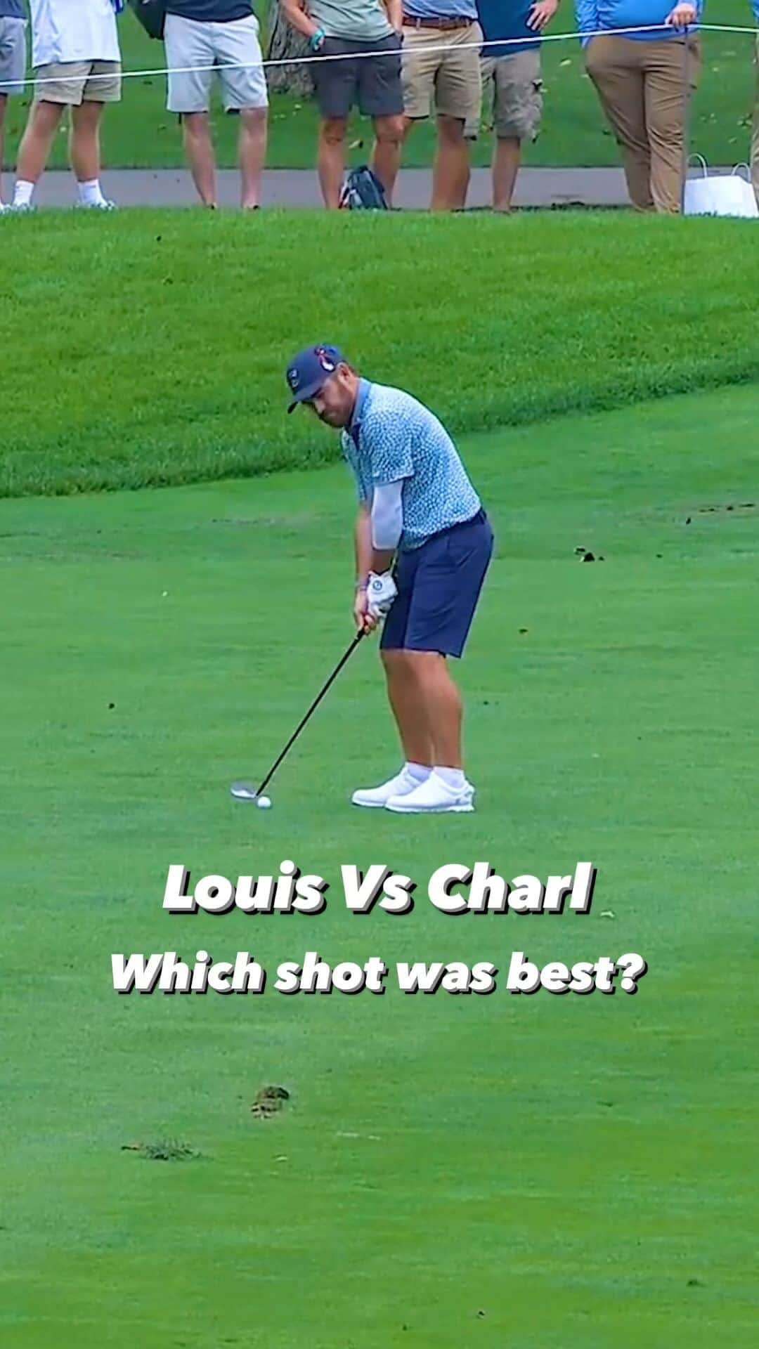 ルイ・ウーストハウゼンのインスタグラム：「Louis or Charl? Which shot was best? Highlights from Round 1 in Chicago🏌️‍♂️🇿🇦  #LIVGolf #StingerGC」