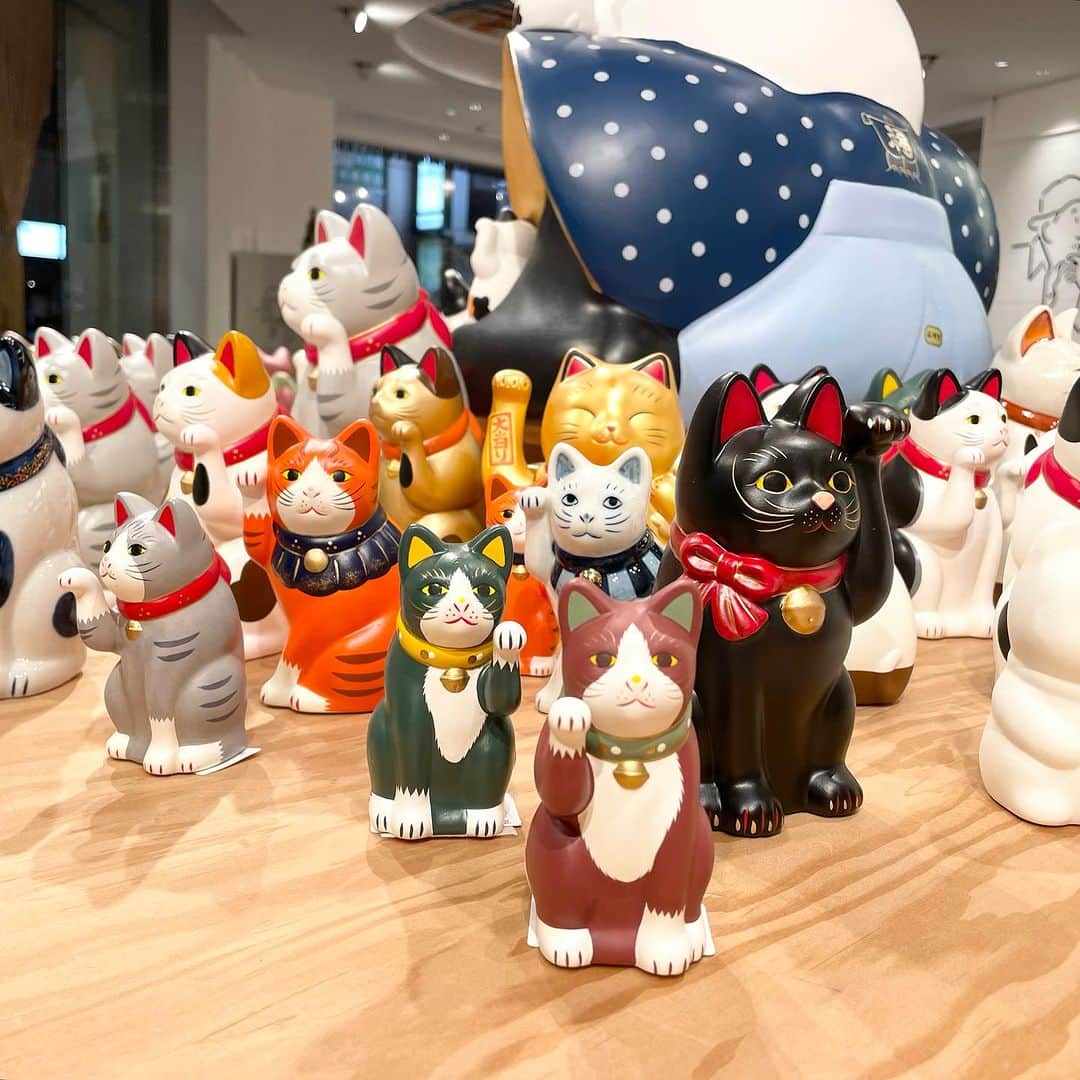 BEAMS JAPANさんのインスタグラム写真 - (BEAMS JAPANInstagram)「＜〈中外陶園〉の招き猫が大集合！「来る福招き猫まつり 2023」を開催中！  9月23日（土）追加入荷致しました！  オープン当初から独特のフォルムと 可愛らしい表情でロングセラーとなっている 『中外陶園の招き猫』シリーズ。   前回大盛況だった『中外陶園の招き猫』を 一斉に集めたモアバリエーションを 今年も「ビームス ジャパン 新宿」 「ビームス ジャパン 京都」にて開催します。   イベントに合わせ 〈中外陶園 × ビームス ジャパン〉が コラボレーションした手乗りサイズの 『ちいさな招き猫』カプセルトイも発売します。   招き猫の招く手は人や幸運、 お金を”招く”と言われています。   お気に入りの招き猫とともに、 暮らしにたくさん”福”が招かれますように。  ーーーーーーーーーーーーーーーーーーーーーー  【開催期間】 2023年9月13日（水）〜10月17日（火）  【開催店舗】 ビームス ジャパン（新宿1F）  ※お問い合わせは DM、又はお電話にて承っております。  ●お問い合わせ電話番号　 BEAMS JAPAN 1F ☎︎ 03-5368-7314  ーーーーーーーーーーーーーーーーーーーーーー  #beams  #beamsjapan  #beamsjapan1st  #ビームス #ビームスジャパン #日本製 #madeinjapan #日本の銘品 #中外陶園 #招き猫 #招き猫祭り #瀬戸まねき猫」9月23日 21時18分 - beams_japan