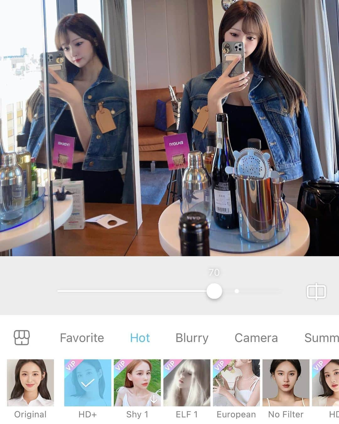 まやさんのインスタグラム写真 - (まやInstagram)「. 最近ハマってるSODAのHDフィルター🤍 強度70%で撮ると、画質悪くならなくて自然に透明感でるからみんなもやってみて࿎♡̸᩠࿎ 加工のやり方3.4枚目に追加したよー！ ⁡ #SODA #hdフィルター」9月23日 22時10分 - flor__ra_1