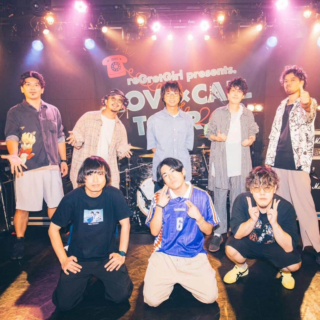 横山祐介のインスタグラム：「🥁2023.9.23📷 reGretGirl presents  LOVE × CALL TOUR 2023 @仙台Rensa  バンドと音楽が好きな人たちで溢れた空間、最高でした。 reGretGirlの3人、ラブコールをありがとう！  <setlist> 1.痛い 2.どうかしている 3.足りない 4.別の人の彼女になったよ 5.夜を越えて 6.最上級 7.恋だろ  チーム左右改めチーム仙台のみんなの歌声、また1月7日に聴きに来るからよろしく。  最後の写真は 気づいたら楽屋にいた MAISON's PARTYのヤノックも含めてドラマー3shot📸  #wacci #reGretGirl #傷口に塩を塗る系セトリ #gretschdrums  #meinlcymbals  #promarksticks  #evansdrumheads  #drums #drummer #drumlife  #drumuniversity #drumstagram」