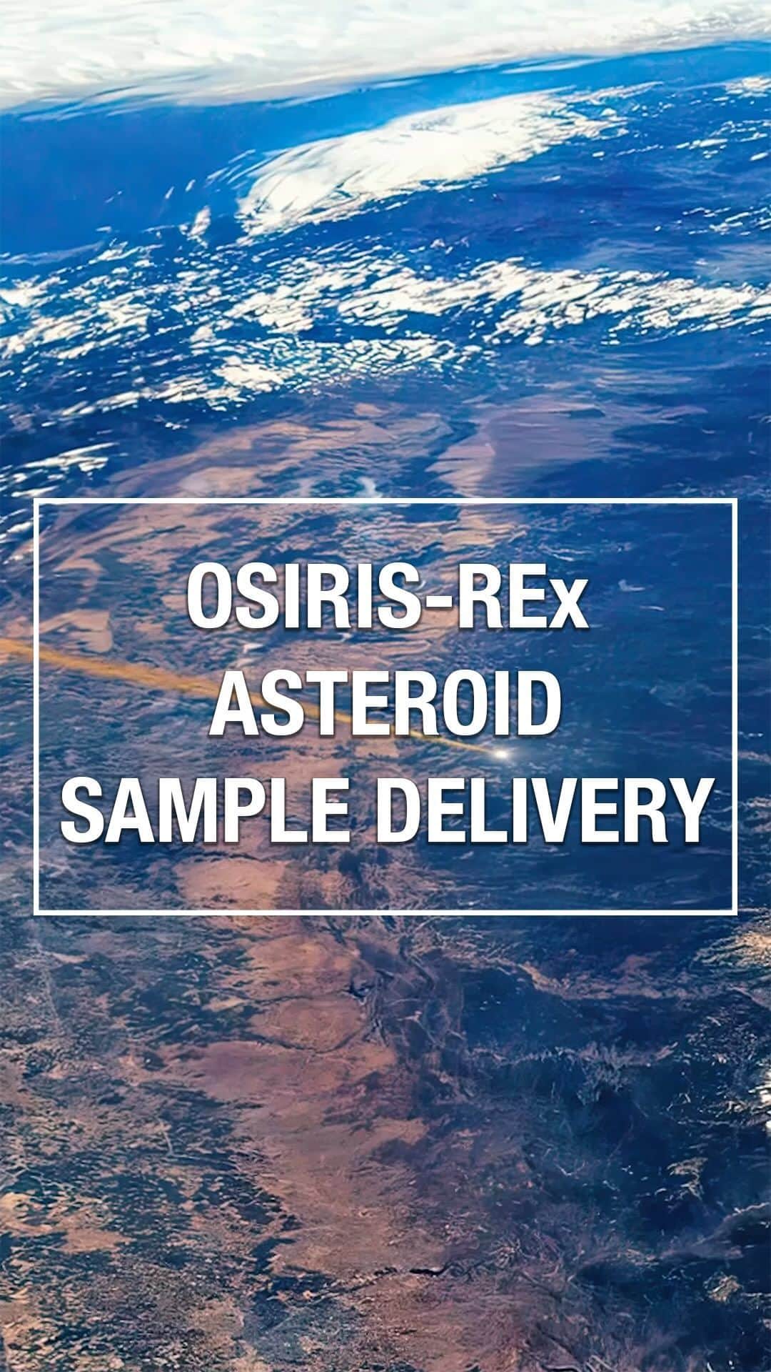 NASAのインスタグラム：「Space rocks! …really, that’s what we’re waiting for.   Tomorrow, Sept. 24, #OSIRISREx will deliver a sample of asteroid Bennu to Earth!  Watch the sample arrive, Sept. 24 at 10 a.m. ET on NASA TV, the NASA App, or on social media on X, Facebook, YouTube, or Twitch.  This is @NASA’s first asteroid sample return mission and the largest sample ever collected from beyond the Moon.  The asteroid is a remnant from the tumultuous formation of the solar system, unlike any rocks we can find on Earth. Bennu’s rocks offer us insight into our own history – a time about 4.5 billion years ago when Earth was first forming.」