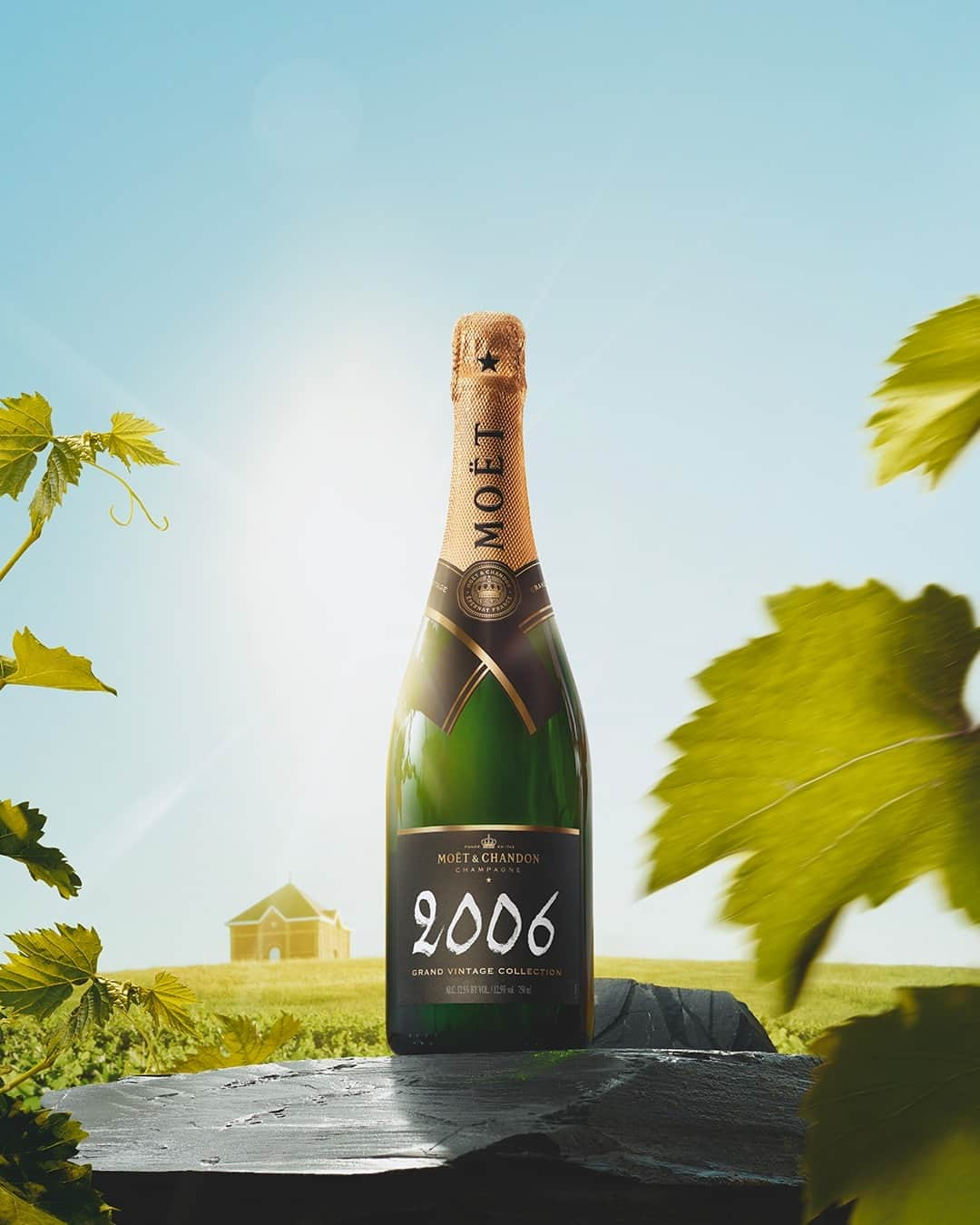 Moët & Chandon Officialのインスタグラム：「A Tale of Light is the story of three luminous years in Champagne. Nicknamed Dazzling Zenith, Grand Vintage Collection 2006 evokes the sensation of light at noon, when the sun is at its peak in the Moët & Chandon vineyards.⁣ ⁣ #GrandVintage #MoetChandon⁣ ⁣ This material is not intended to be viewed by persons under the legal alcohol drinking age or in countries with restrictions on advertising on alcoholic beverages. ENJOY MOËT RESPONSIBLY.」