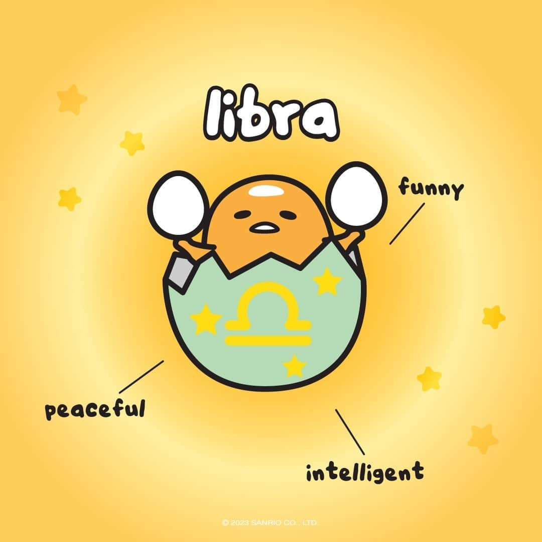 ぐでたまのインスタグラム：「it’s #libra season… tag a funny libra ♎️」