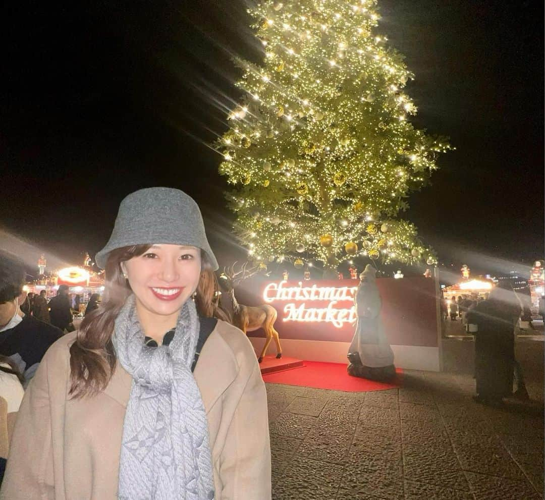 肥田佳菜子のインスタグラム：「ウェスティン横浜🎄 #クリスマスマーケット #クリスマスマーケットin横浜赤レンガ倉庫 #赤レンガ倉庫 #ウェスティン横浜 #westin #横浜 #みなとみらい」