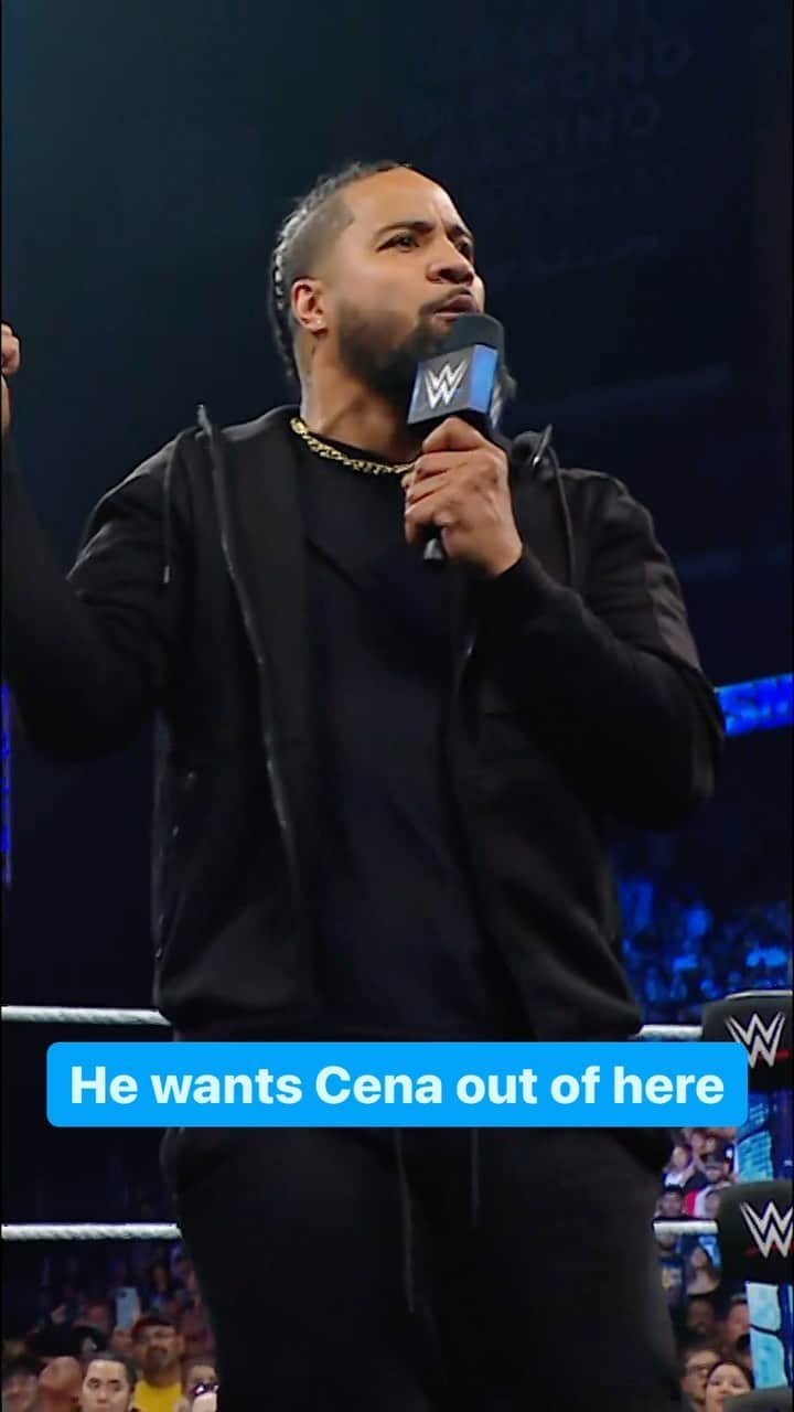 WWEのインスタグラム：「#TheBloodline aren’t fans of @johncena 😬」
