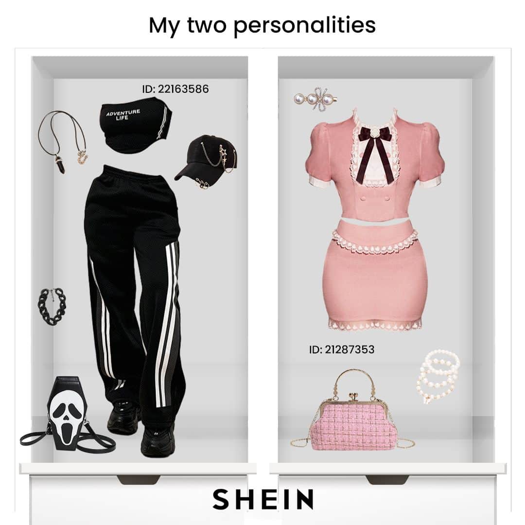 SHEINのインスタグラム：「Inside of you there are two wolves 🐺🐺 One of them really, really loves pink 🖤💗😍  🔎 22163586 21287353  #SHEINinspo」