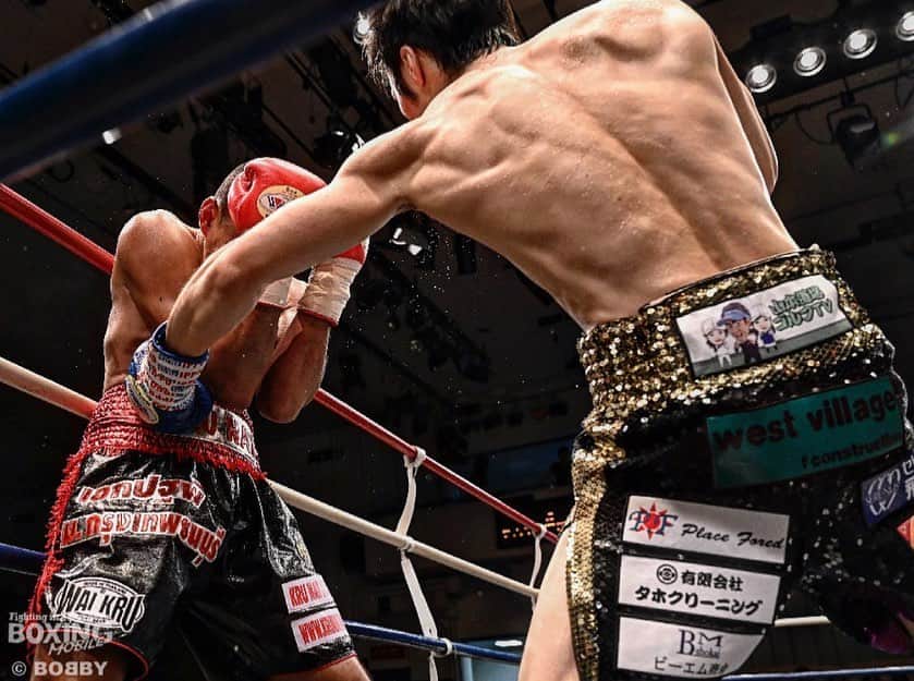 丸田陽七太のインスタグラム：「試合写真です📷  9月22日 東京 後楽園ホール  #丸田陽七太  #森岡ボクシング  感謝」