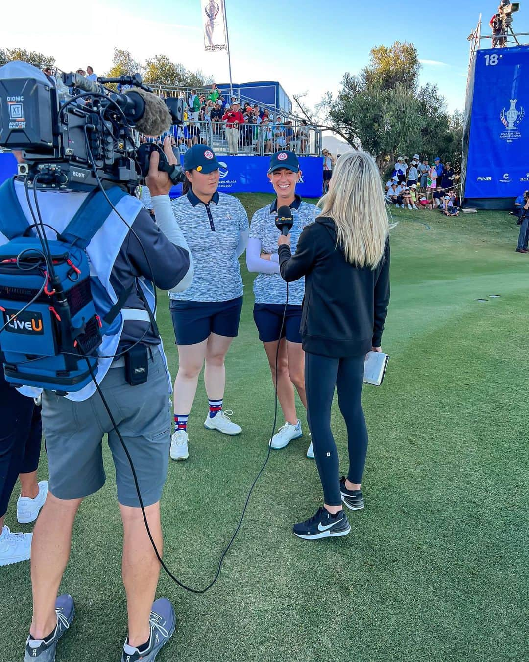 モーガン・プレッセルさんのインスタグラム写真 - (モーガン・プレッセルInstagram)「I don’t know how it gets better than this. One more day left for @solheimcupusa!! 🇺🇸 Most fun I ever had being part of this team and can’t wait until tomorrow! Let’s goooooooo ❤️🤍💙  Make sure to swipe to the last slide! 😎」9月24日 7時23分 - mpressel