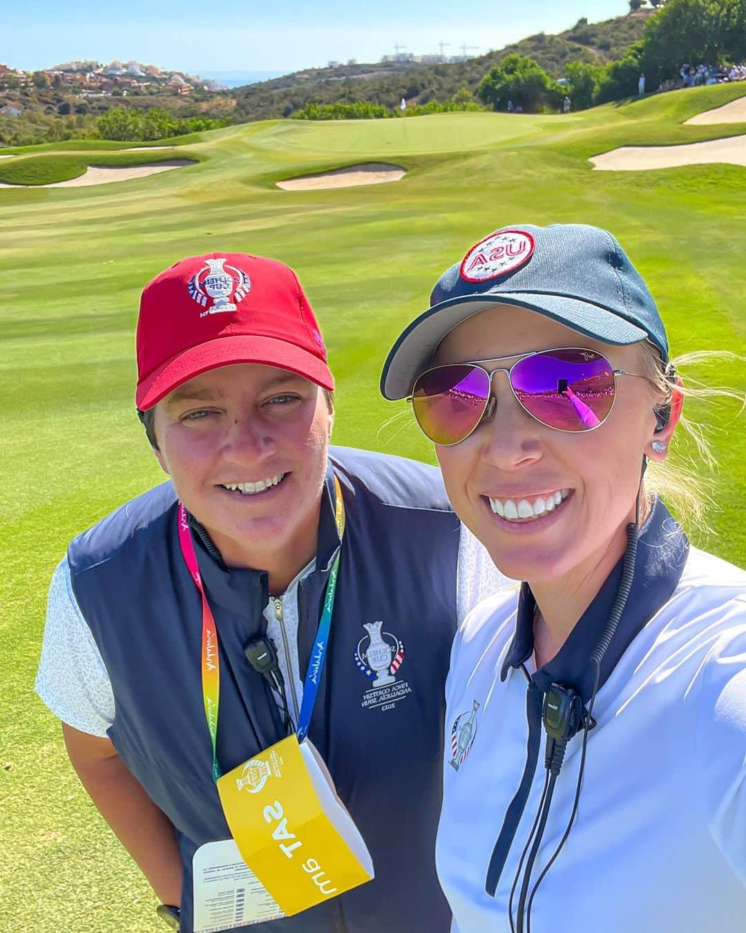 モーガン・プレッセルさんのインスタグラム写真 - (モーガン・プレッセルInstagram)「I don’t know how it gets better than this. One more day left for @solheimcupusa!! 🇺🇸 Most fun I ever had being part of this team and can’t wait until tomorrow! Let’s goooooooo ❤️🤍💙  Make sure to swipe to the last slide! 😎」9月24日 7時23分 - mpressel