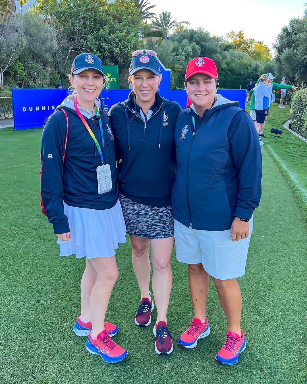 モーガン・プレッセルのインスタグラム：「I don’t know how it gets better than this. One more day left for @solheimcupusa!! 🇺🇸 Most fun I ever had being part of this team and can’t wait until tomorrow! Let’s goooooooo ❤️🤍💙  Make sure to swipe to the last slide! 😎」