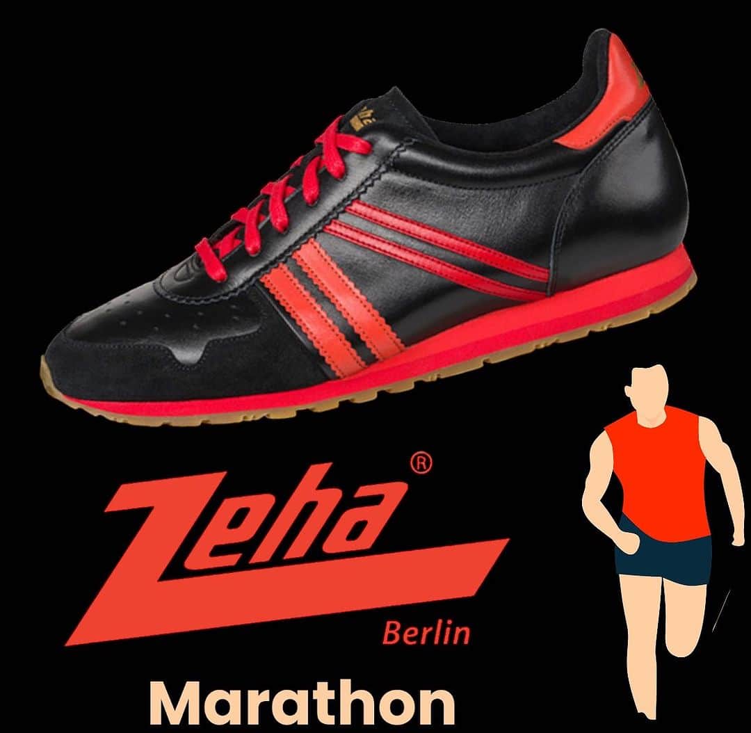 ツェハのインスタグラム：「New Marathon Kollektion #zeha #zehaberlin #berlin #berlincity #berlinshopping #shuhe #sneakers #calzature #footwear #chaussures #shoes #vintage #vintagestyle #sport #vintagesport #ddr #marathon #zehamarathon #retrosneakers #maratona #yellow #people #giallo #jaune  #amarillo #beige #corda #red #black #redblack」