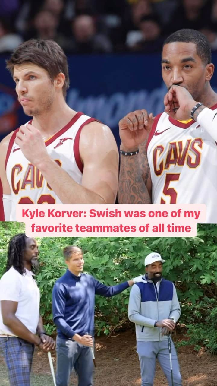 J・R・スミスのインスタグラム：「@kkorv26 shares his love for @teamswish   #teammatesforlife #cavs #cavsnation #clevelandcavaliers #swish #basketball #nba #hoopdreams #ballislife #ballislife🏀」