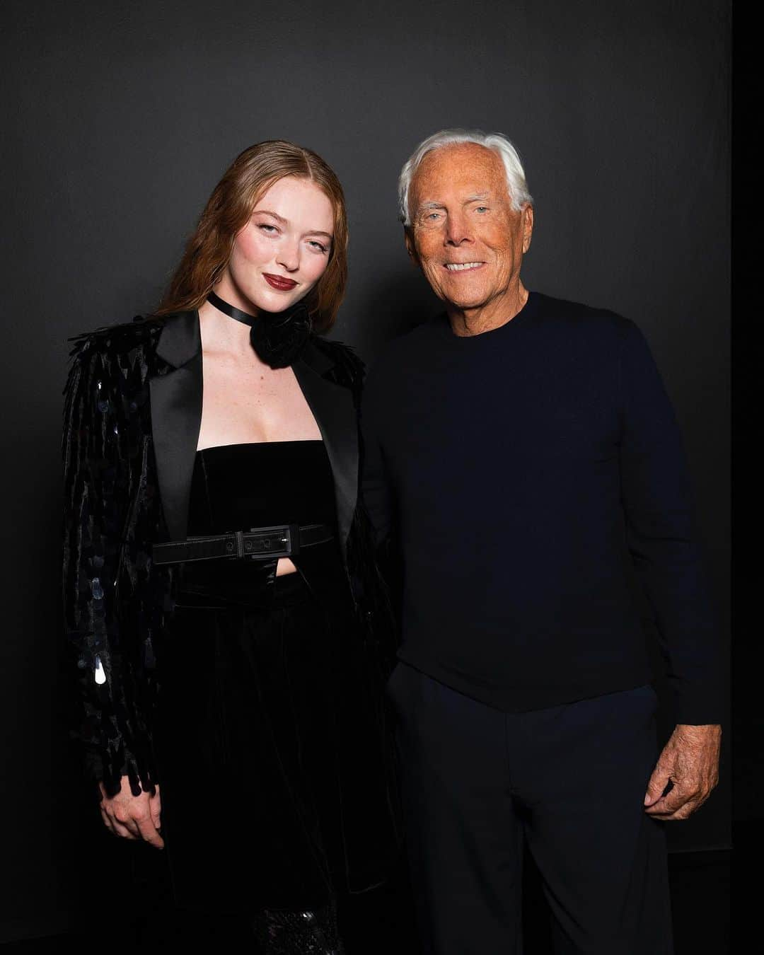 Larsen Thompsonさんのインスタグラム写真 - (Larsen ThompsonInstagram)「I’m humbled and so grateful to be a guest of @emporioarmani🖤 Mr. Armani it is always a pleasure to see your beautiful shows and exquisite designs!」9月24日 9時45分 - larsenthompson