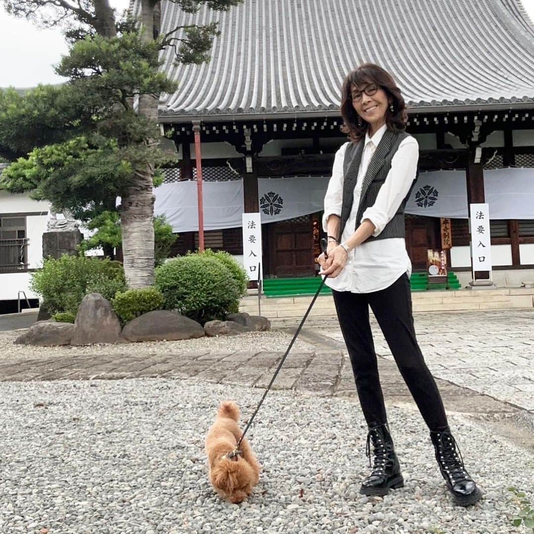 のインスタグラム：「お彼岸ですね。 すてきな日曜日を！  　  #柏木由紀子ファッションクローゼット 好評発売中！ #楽天ブックスファッション部門1位獲得 #発売前重版 #坂本九音楽事務所 #坂本九 #坂本九柏木由紀子 #シニアファッション #シニア世代のファッション番長 #75歳 #70代コーディネート #60代コーディネート #50代コーディネート #柏木マダム #カシワギマダム #由紀子巻き #60代ヘアスタイル」