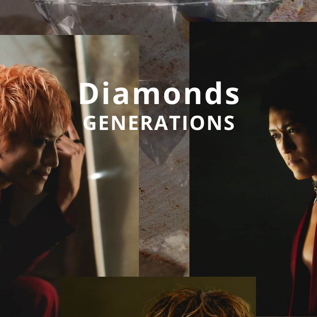 GENERATIONS from EXILE TRIBEのインスタグラム：「* ' Diamonds ' Music Video Off Shot  🎥Music Video https://youtu.be/CImdHOtBM3U  🎧Streaming / Download https://GENERATIONS.lnk.to/DMD_DLSTR  #GENERATIONS #Diamonds #GENE_Diamonds #GENE_集まれ騒げ繋がれ」