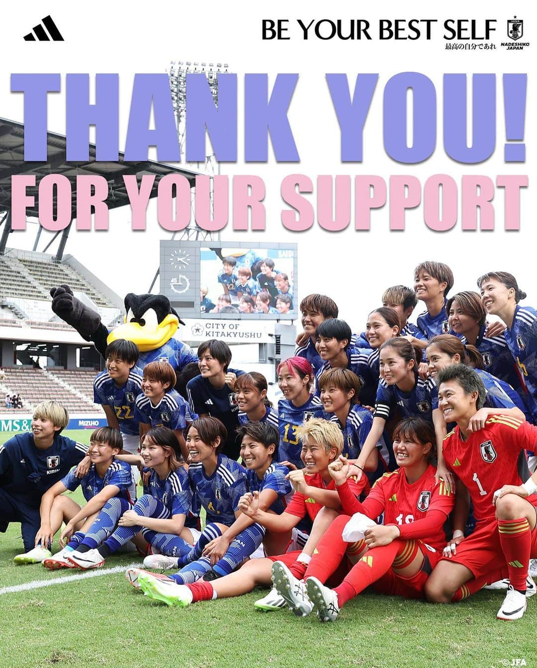 日本サッカー協会さんのインスタグラム写真 - (日本サッカー協会Instagram)「. 🔹𝙏𝙃𝘼𝙉𝙆 𝙔𝙊𝙐 𝙁𝙊𝙍 𝙔𝙊𝙐𝙍 𝙎𝙐𝙋𝙋𝙊𝙍𝙏🔹  北九州でのアルゼンチン戦、応援ありがとうございました✨ 次戦は10.26(木)、パリオリンピックの出場権を懸けた戦いが始まります💪  ⚔NEXT MATCH⚔ 🏆女子オリンピック サッカートーナメント パリ 2024 アジア2次予選 🗓️10.26(木) ⌚️19:00 🆚インド🇮🇳 🏟Jar Stadium(ウズベキスタン)  #adidasFootball #BEYOURBESTSELF #最高の自分であれ #夢への勇気を #jfa #daihyo #nadeshiko #サッカー日本代表 #サッカー #soccer #football #⚽ #女子サッカー #womenfootball #womensfootball #womensoccer #womenssoccer」9月24日 12時01分 - japanfootballassociation