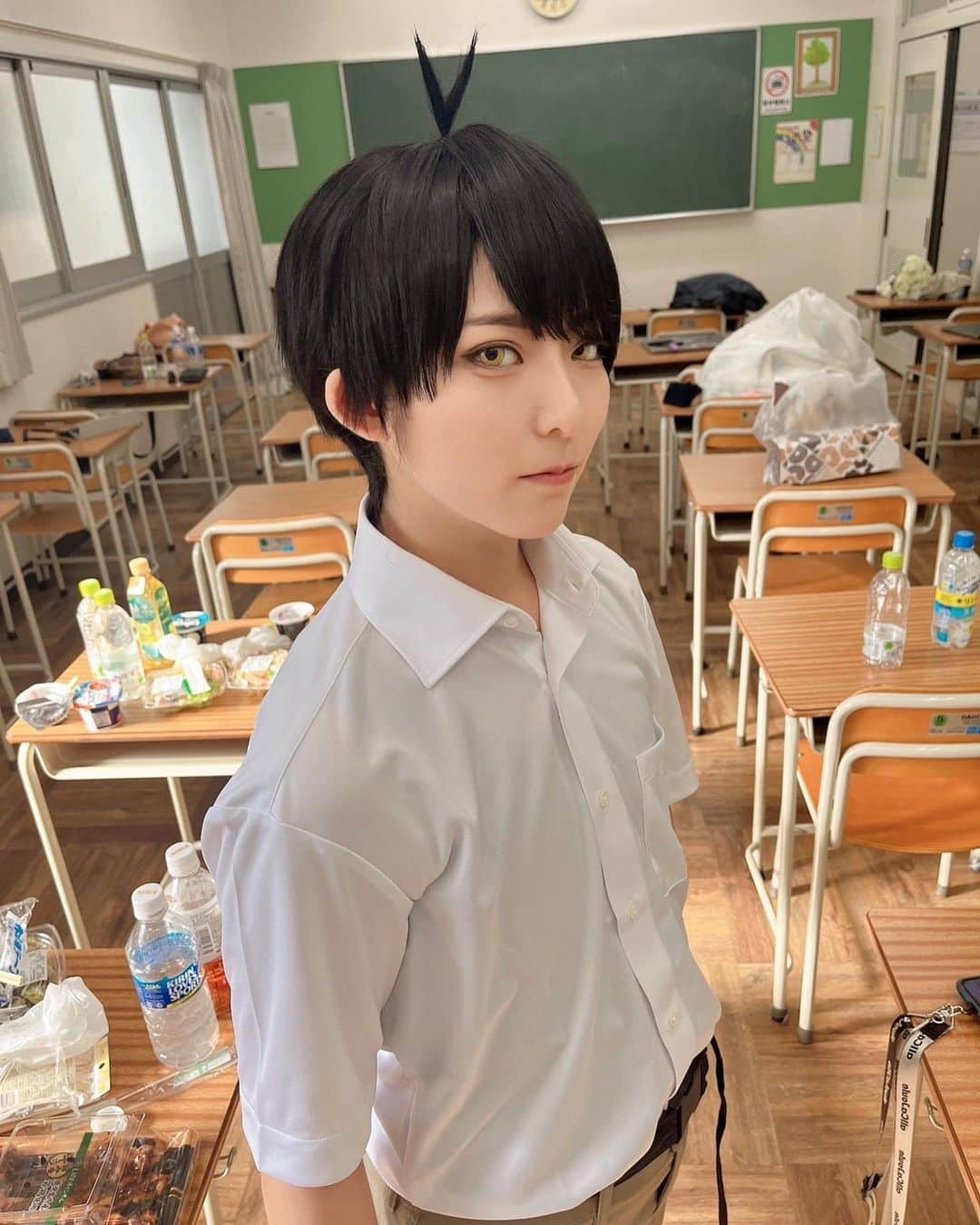 ちぃのインスタグラム：「人生初コスプレ 五等分の花嫁 上杉風太郎 カメラマン:もちさん   #人生初  #男装  #コスプレ  #上杉風太郎  #五等分の花嫁  #映画予告版  #似てるかな？  #後ろ汚いのは気にしないでおくれ」